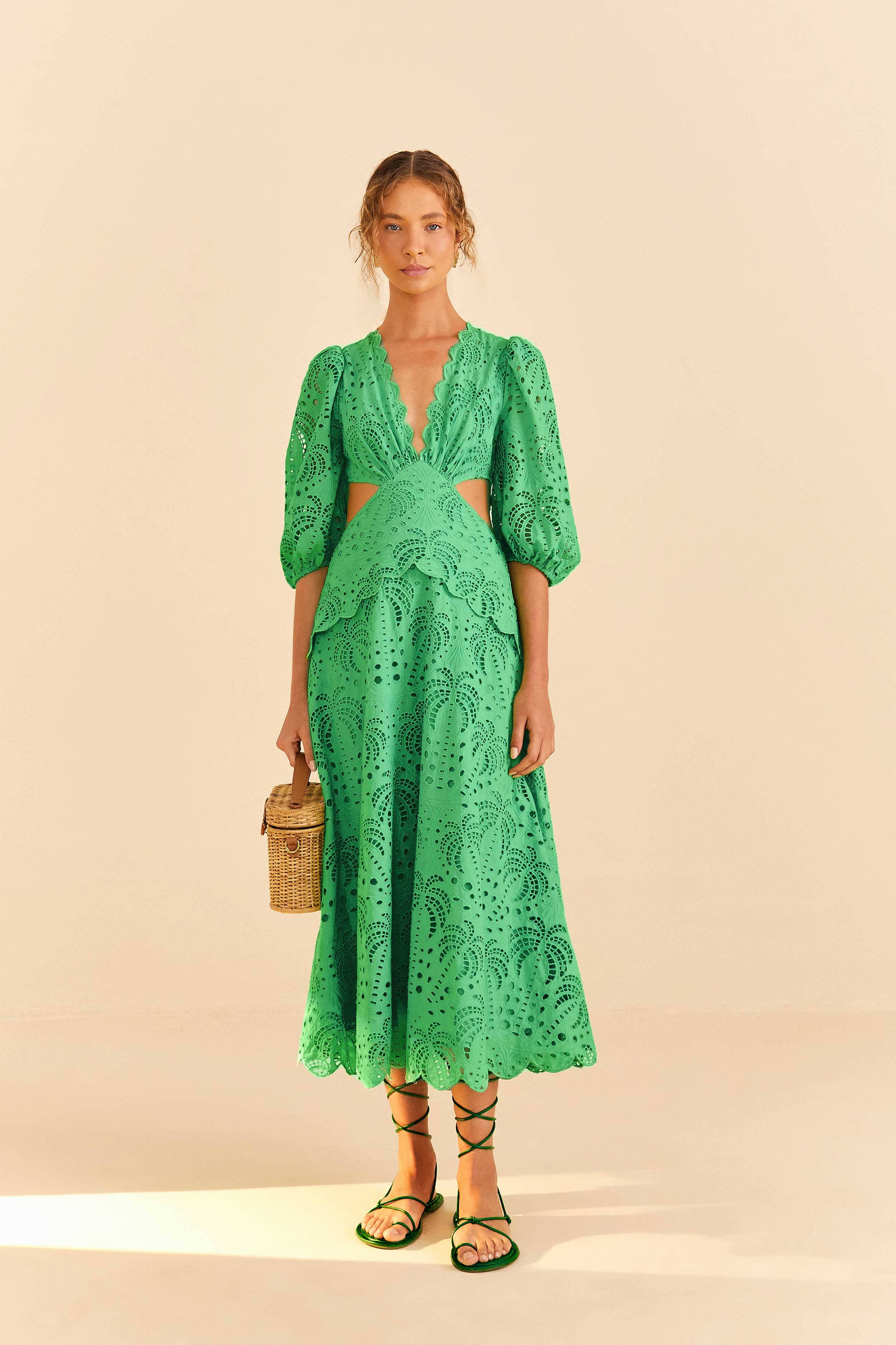 Green Richelieu Midi Dress – FARM Rio
