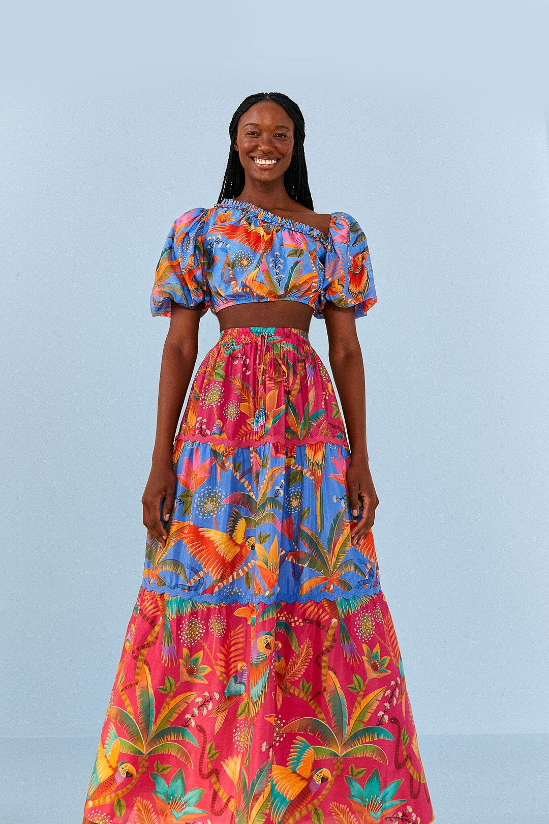 Farm rio mixed print maxi skirt Clearance