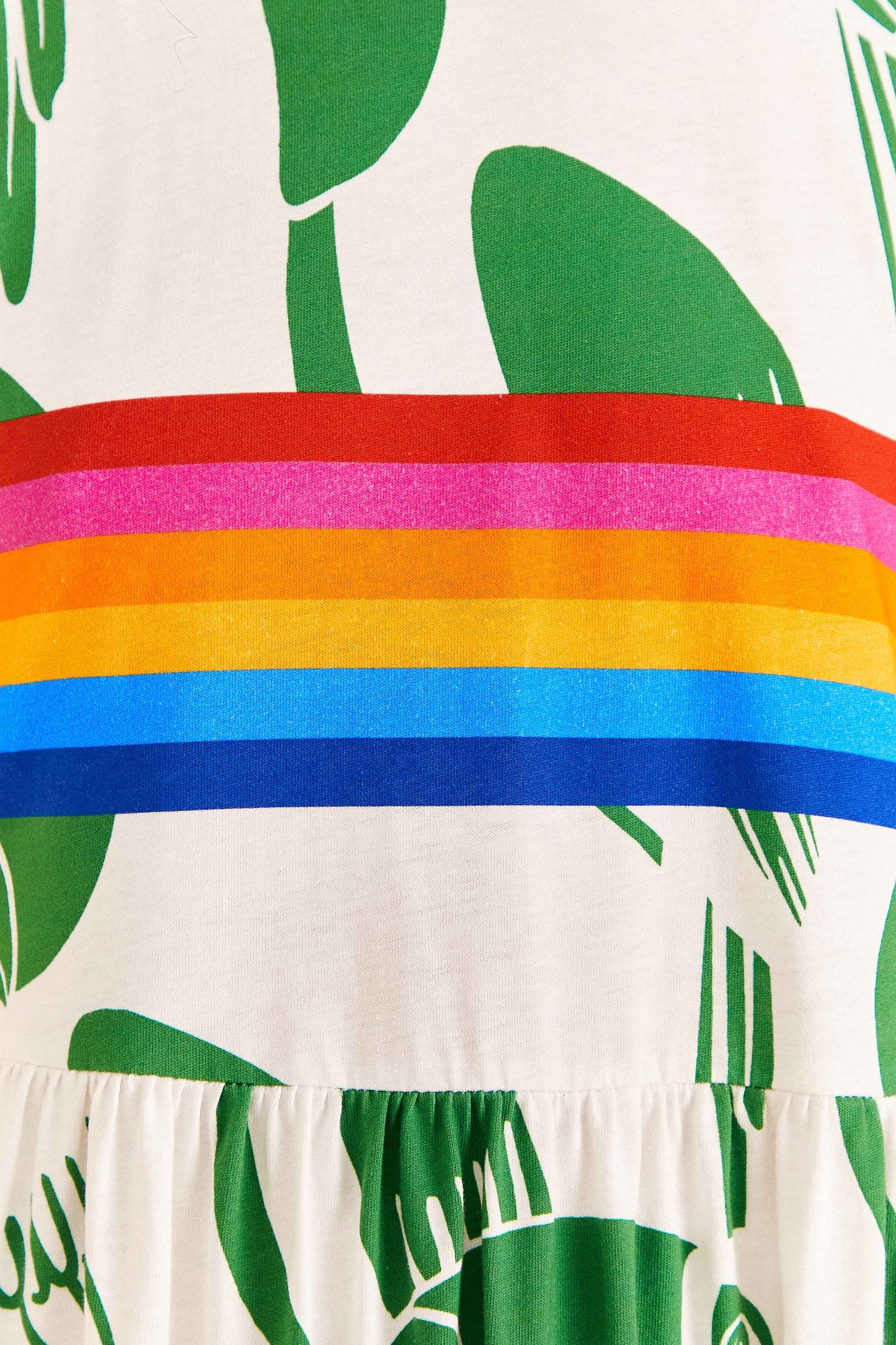 Off-White Rainbow Toucans Organic Cotton Maxi Dress