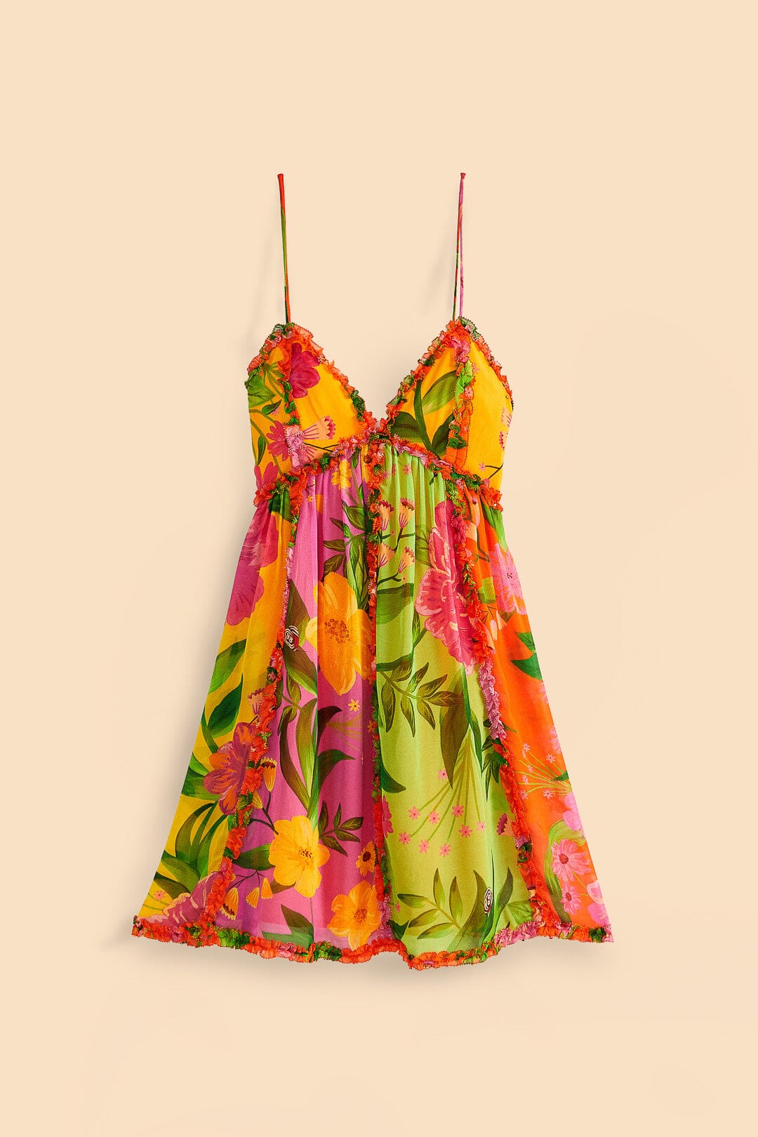 Mixed Romantic Garden Mini Dress