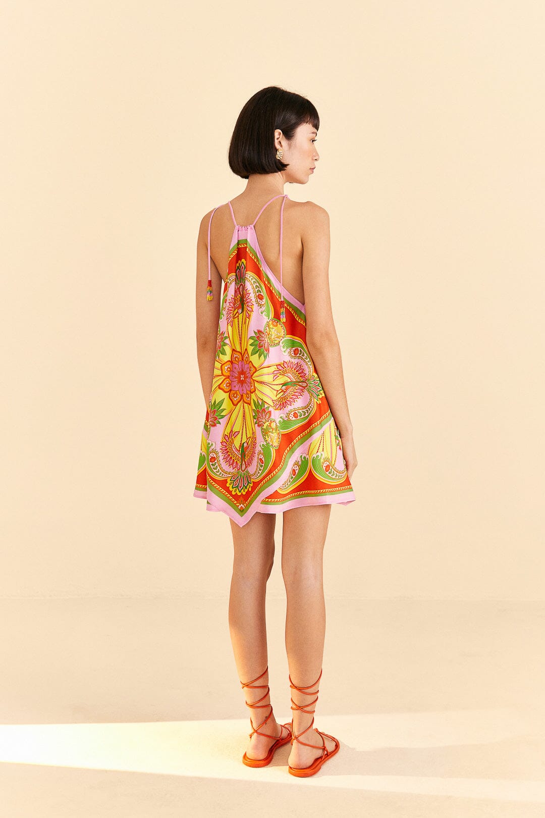 Beach Toucans Scarf Lenzing™ Ecovero™ Viscose Mini Dress