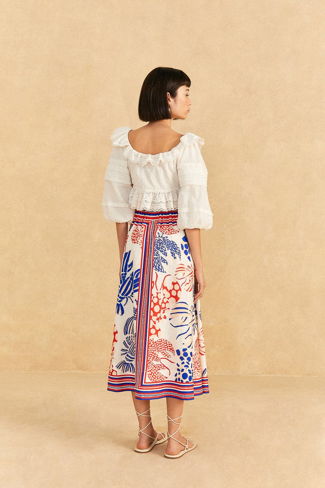 Off-White Mixed Lobsters Midi Skirt