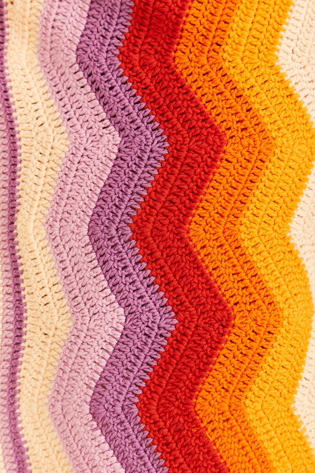 Multi Stripes Crochet Wrap Mini Skirt