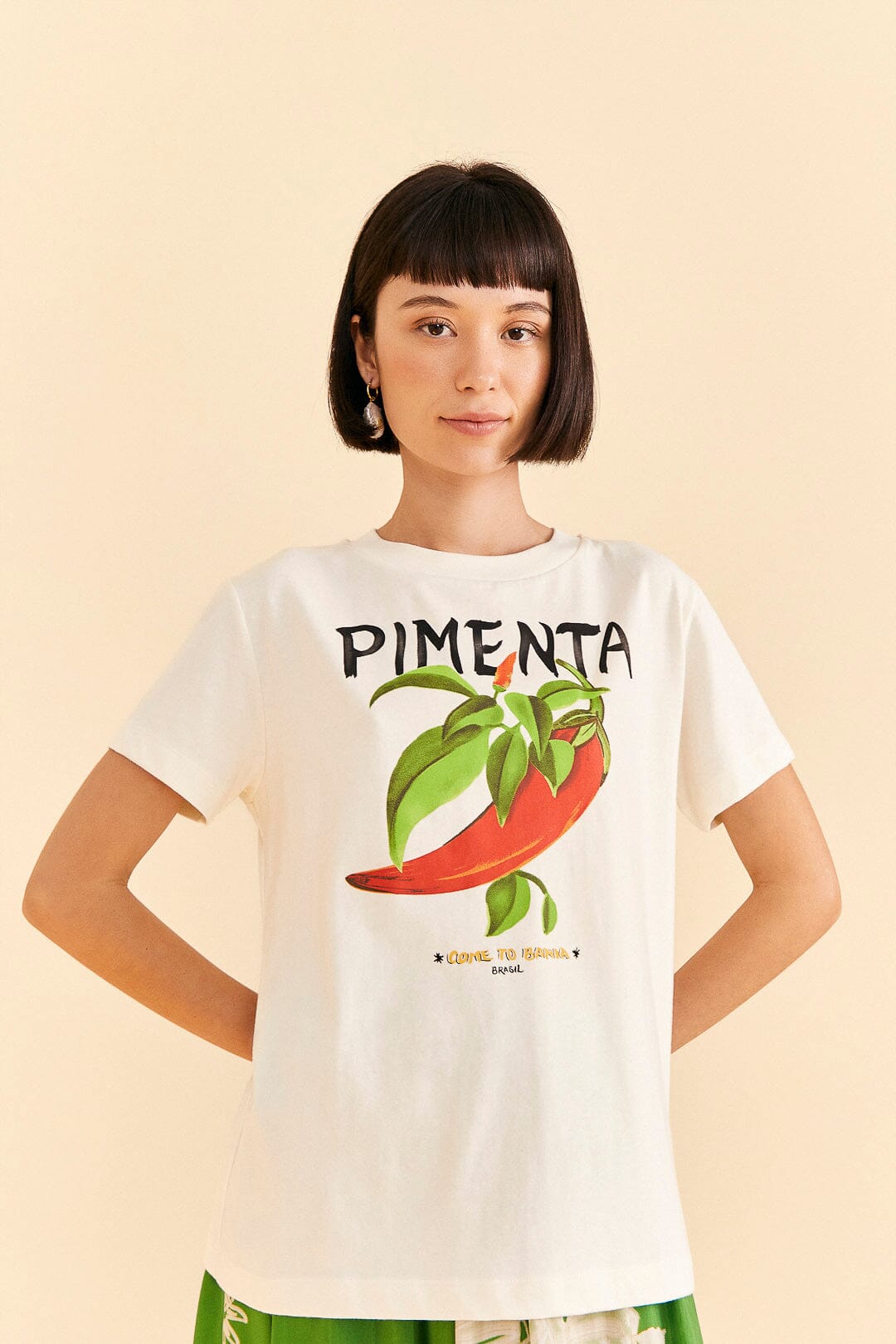Off-White Peppers Organic Cotton T-shirt