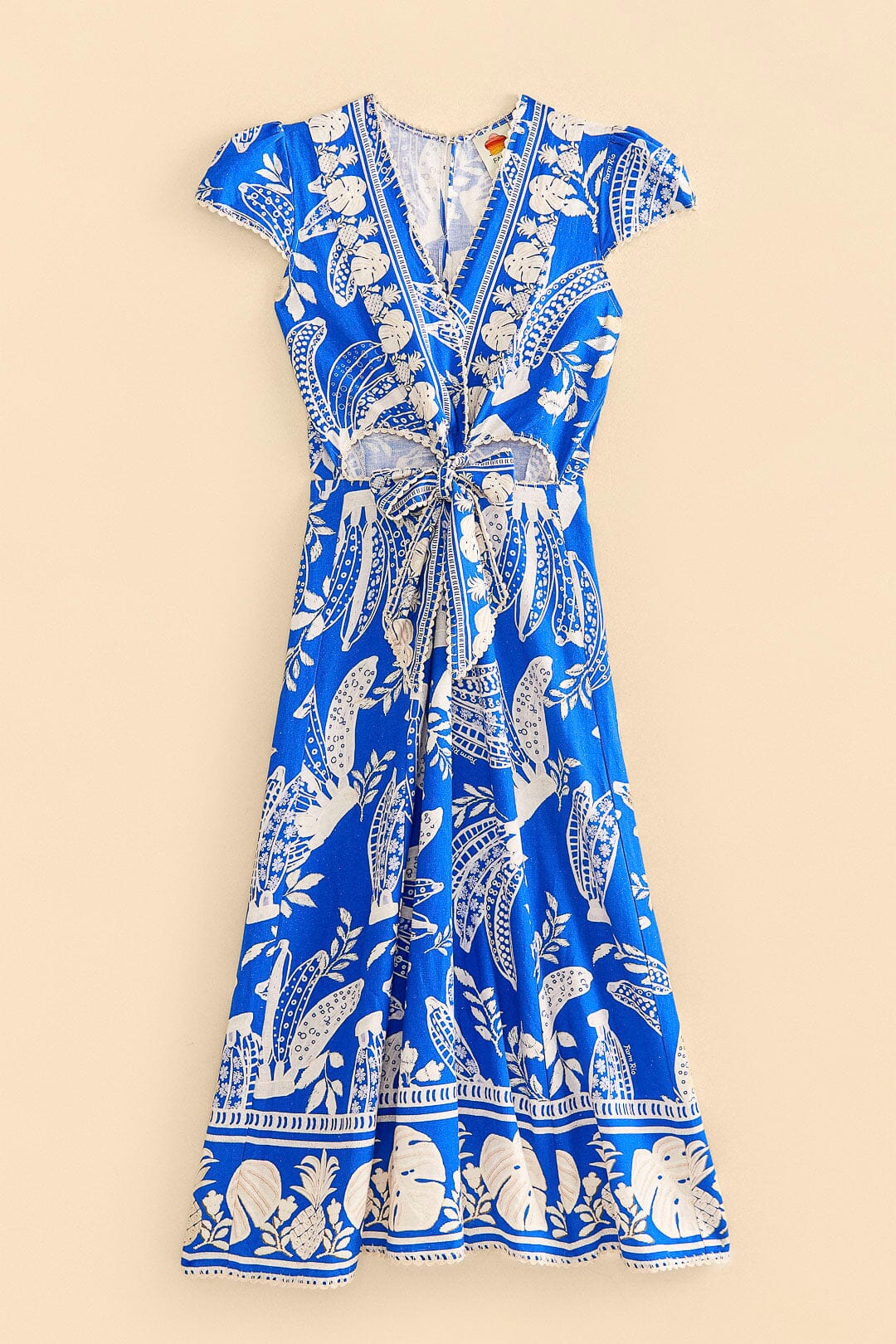 Blue Lace Banana Midi Dress