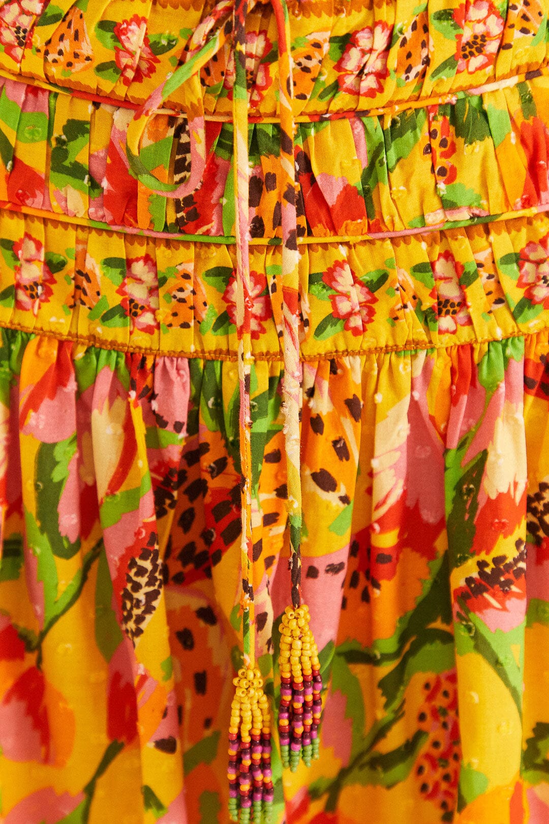 Yellow Fruits Paradise Mini Skirt