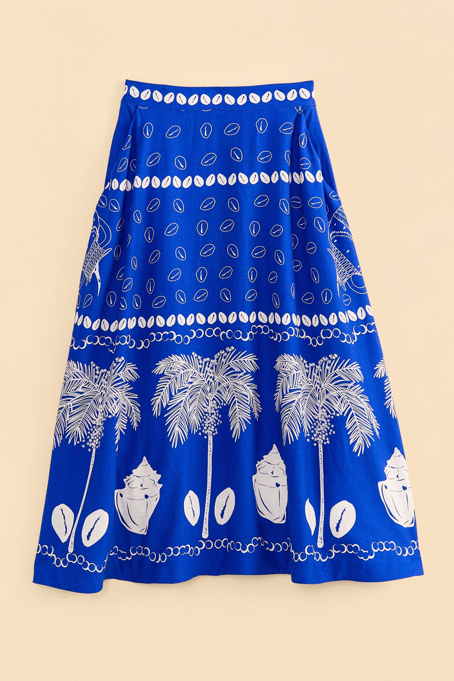 Blue Ondina Midi Skirt