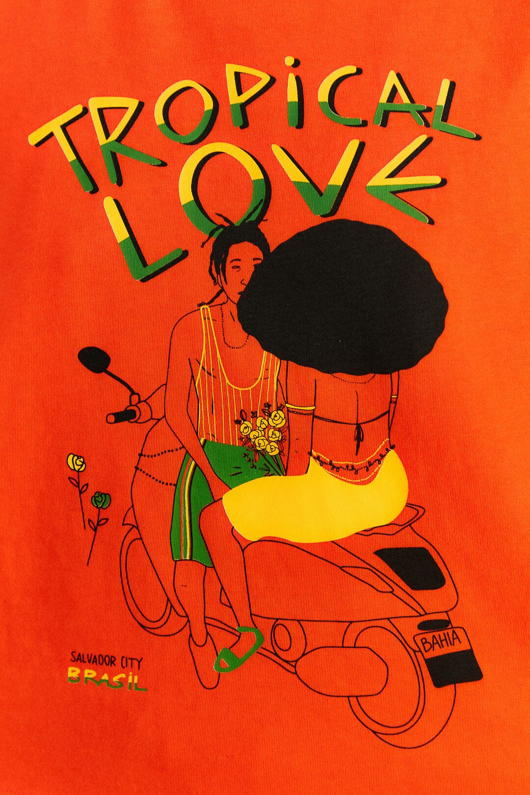 Orange Tropical Love Organic Cotton T-Shirt