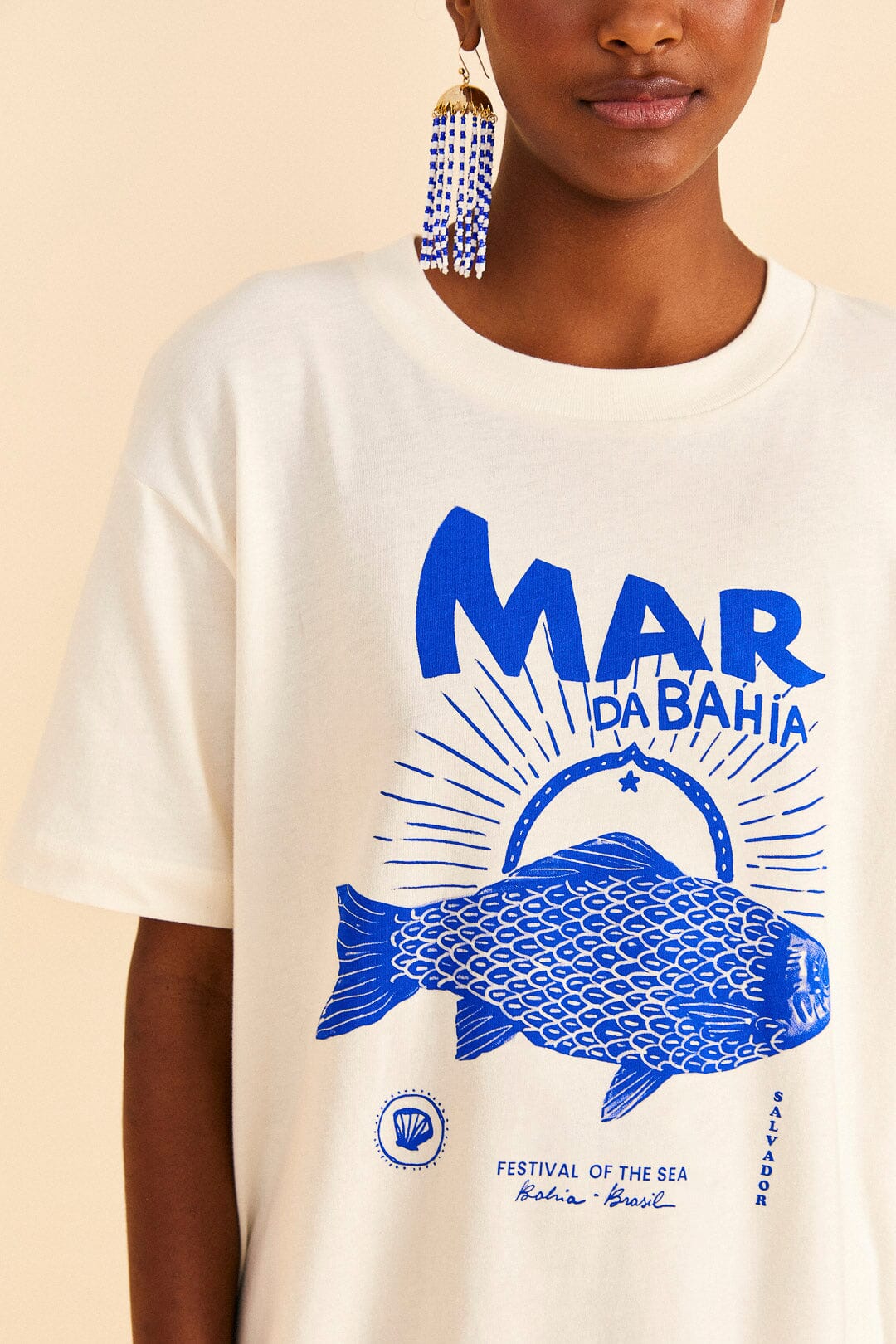 White Mar da Bahia Organic Cotton T-shirt