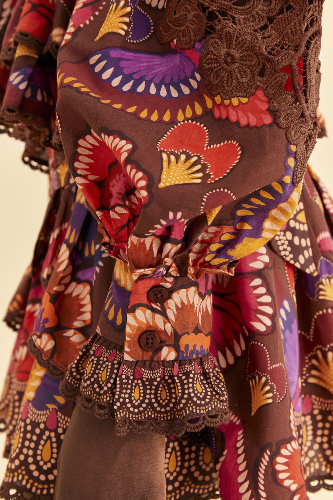 Brown Bright Flora Blouse