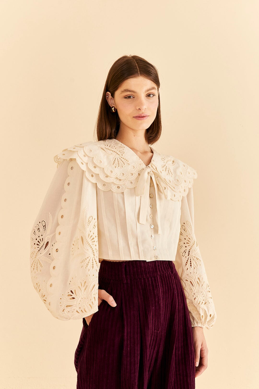 Bcmay Loose Blouse Off White