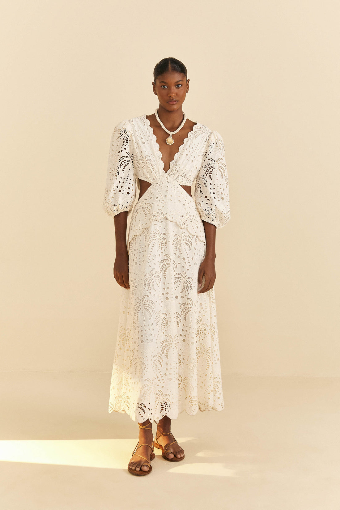 Off-White Richelieu Midi Dress – FARM Rio
