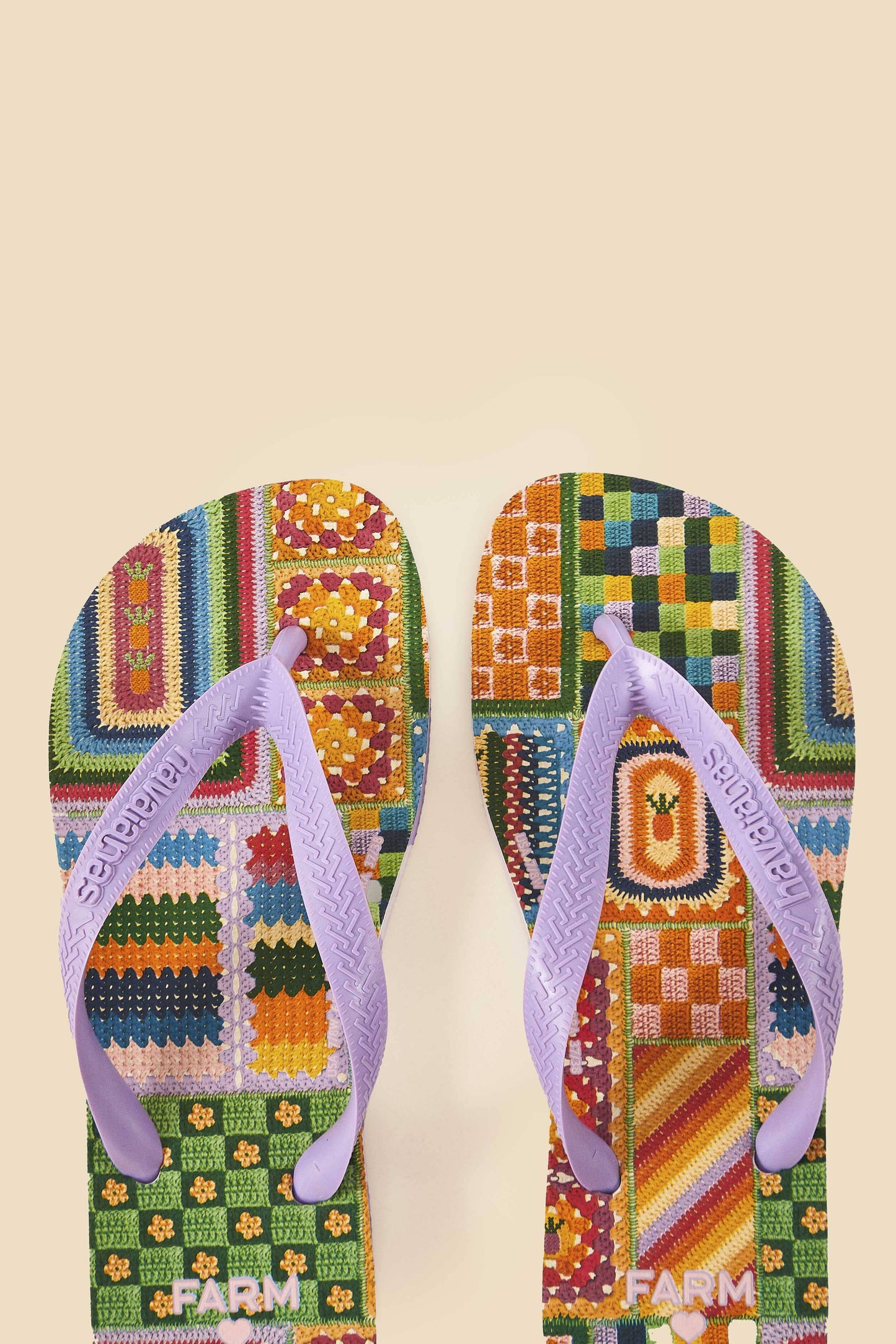 Mixed Crochet Havaianas Sandals