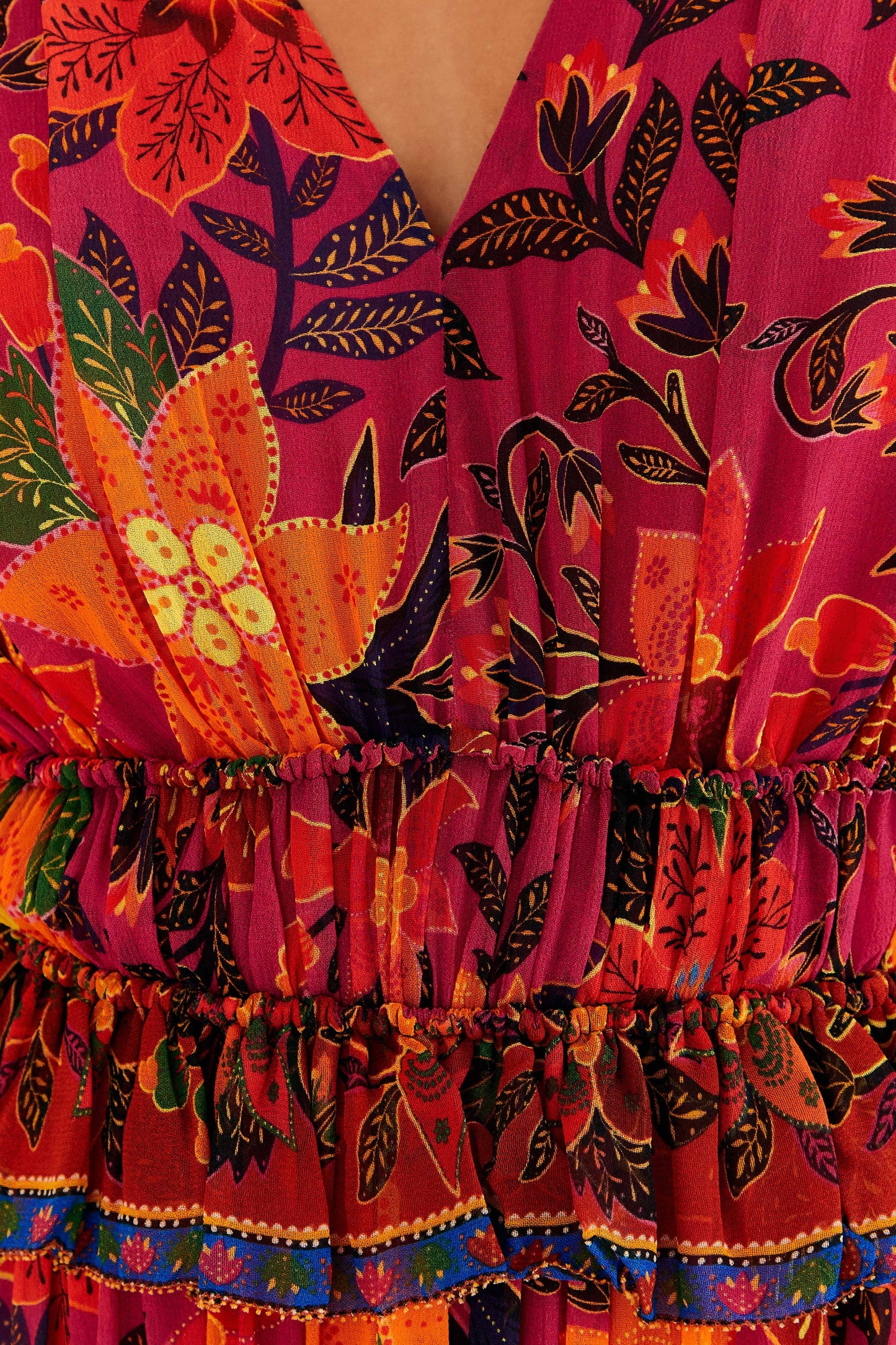 Pink Tropical Tapestry Mini Dress