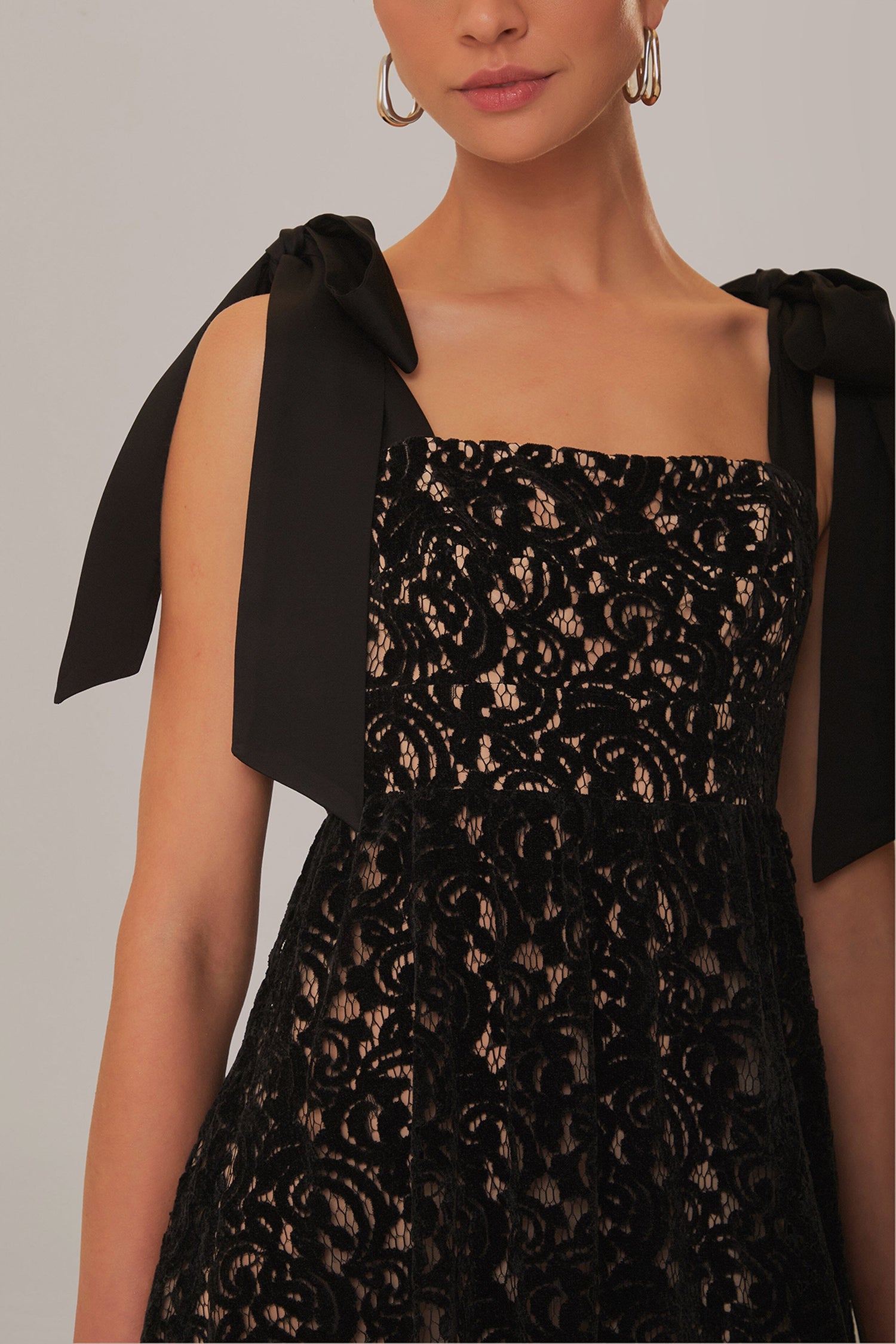 Black Velvet Lace Sleeveless Maxi Dress – FARM Rio
