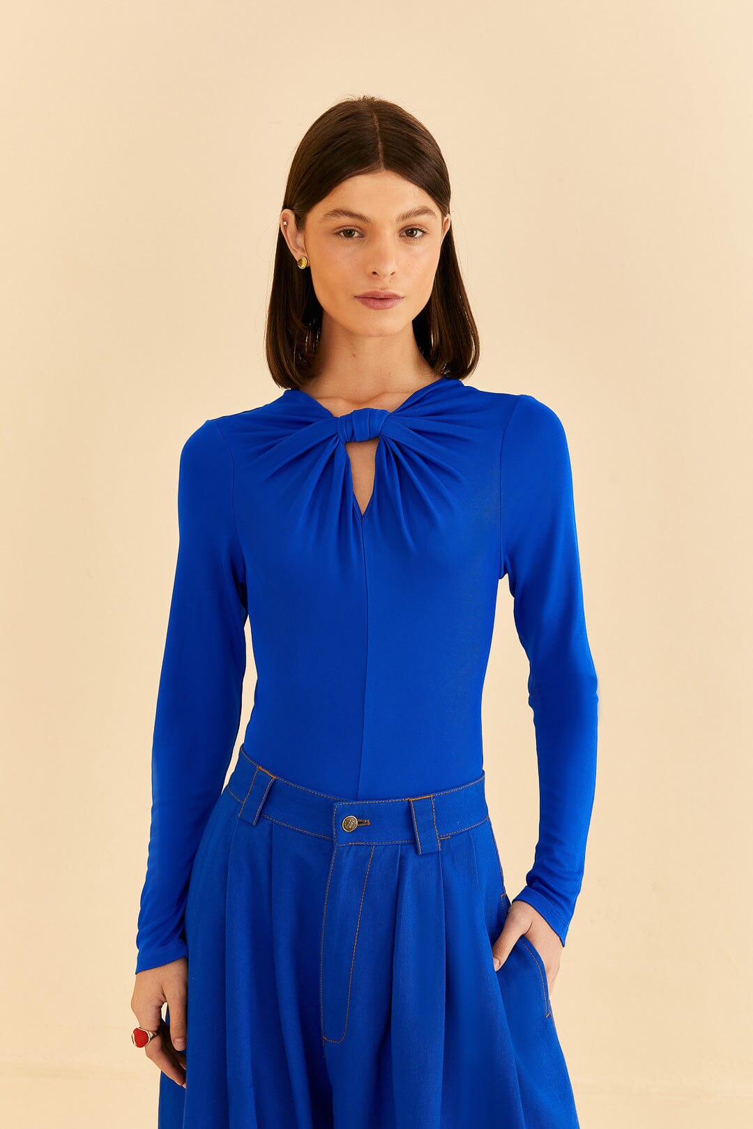 Bright Blue Long Sleeve Bodysuit – FARM Rio