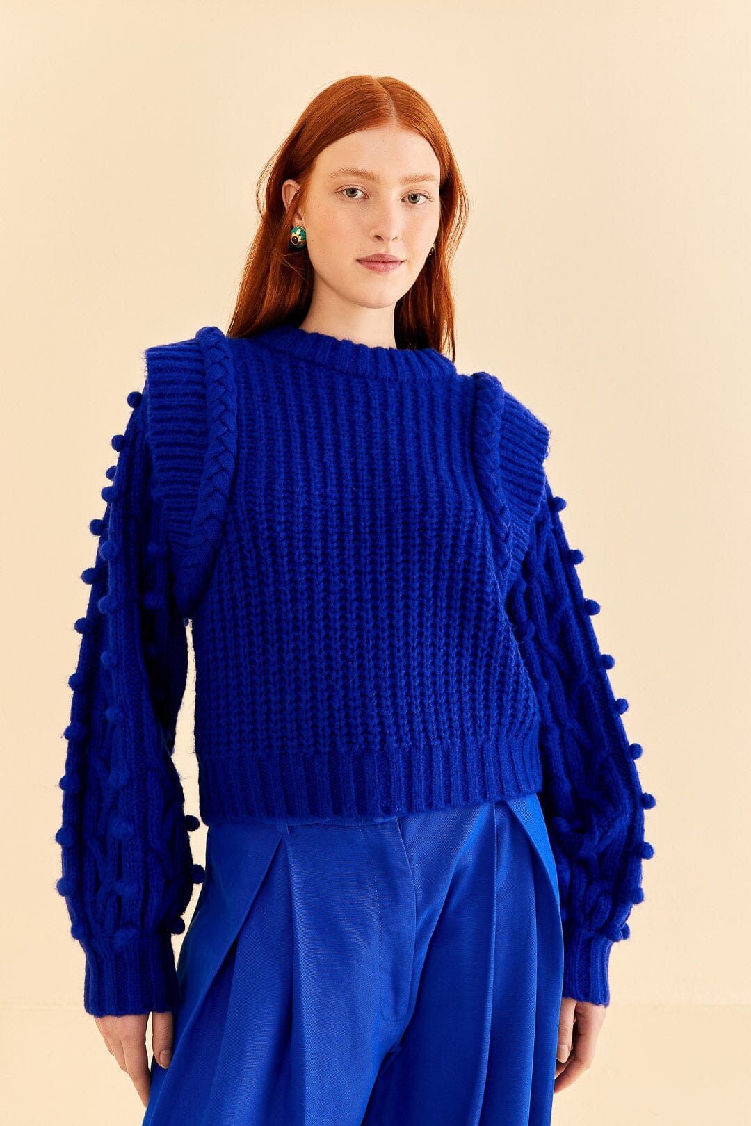 Blue Braided Sweater – FARM Rio