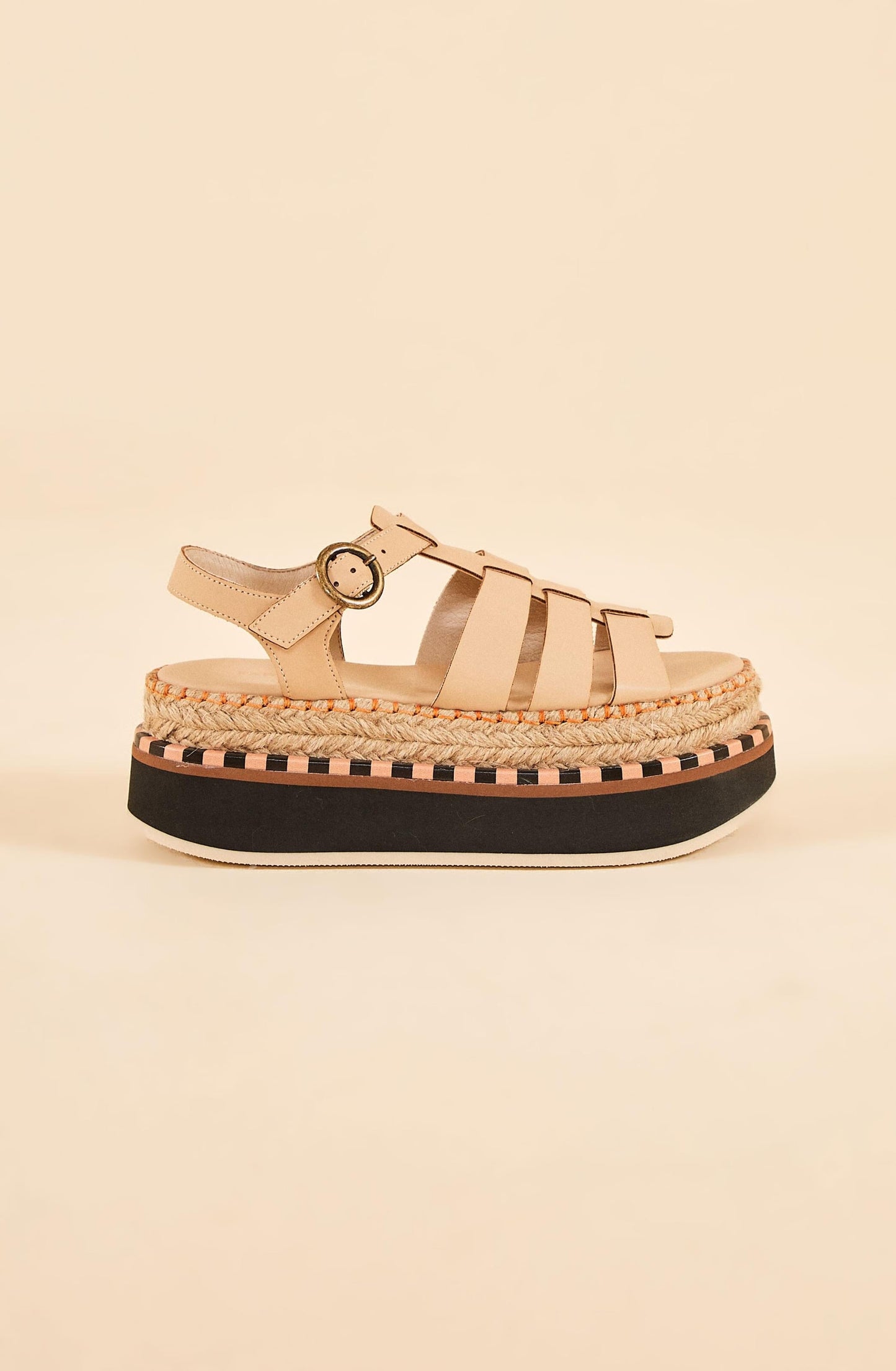 Beige Espadrille Platform Sandal FARM Rio