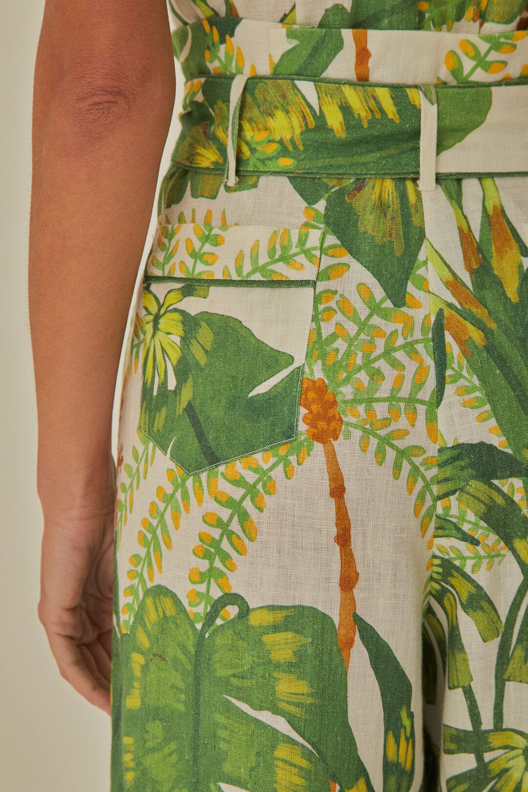 Tropical Forest Off-White Jumpsuit