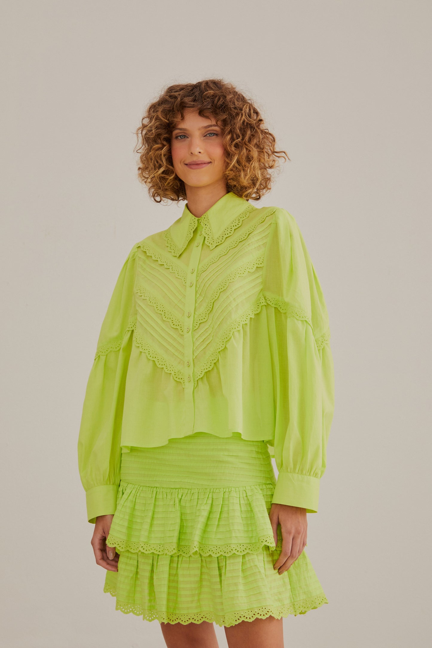 Neon Green Mini Skirt
