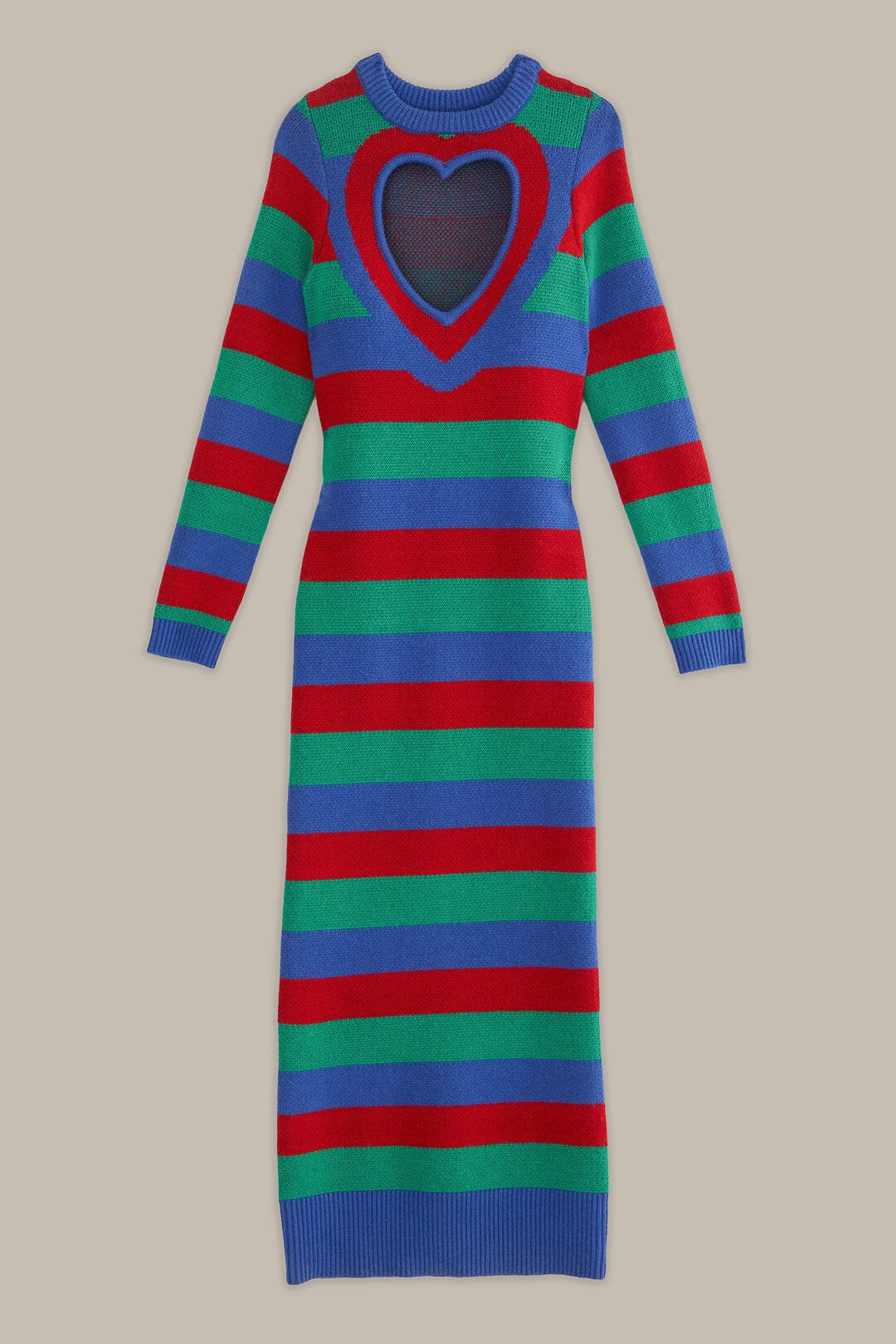 Striped Heart Knit Dress