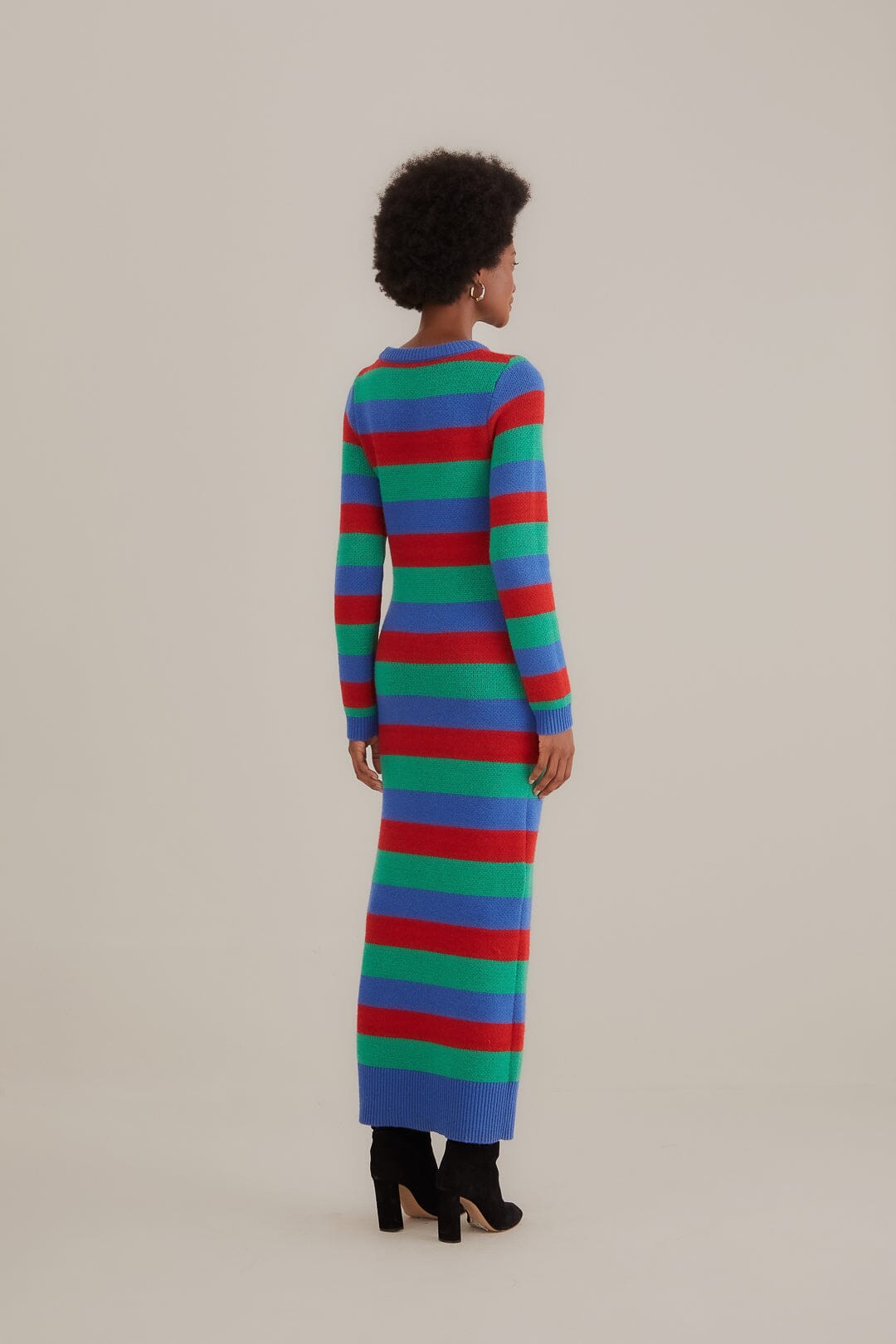 Striped Heart Knit Dress