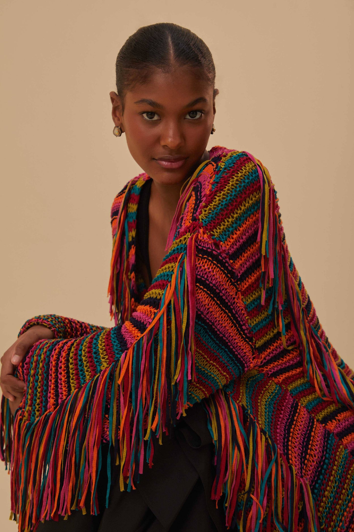 Colorful Stripes Knit Cardigan