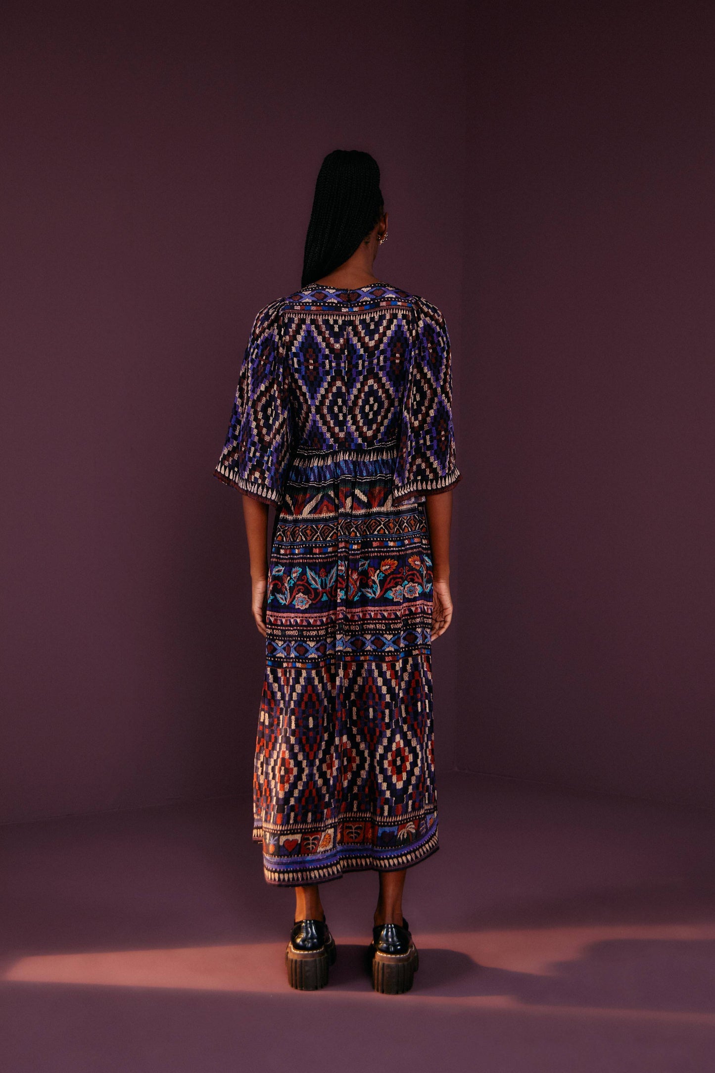 Blue Ainika Tapestry Maxi Dress
