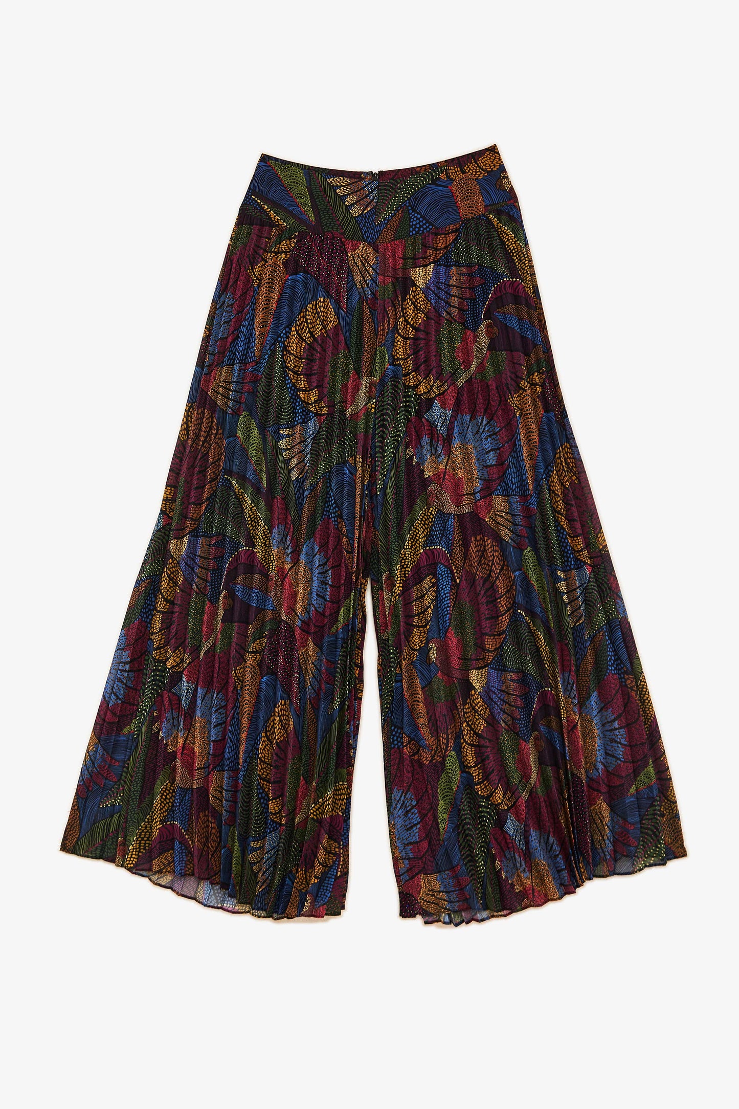 Dotted Macaws Pleated Pants