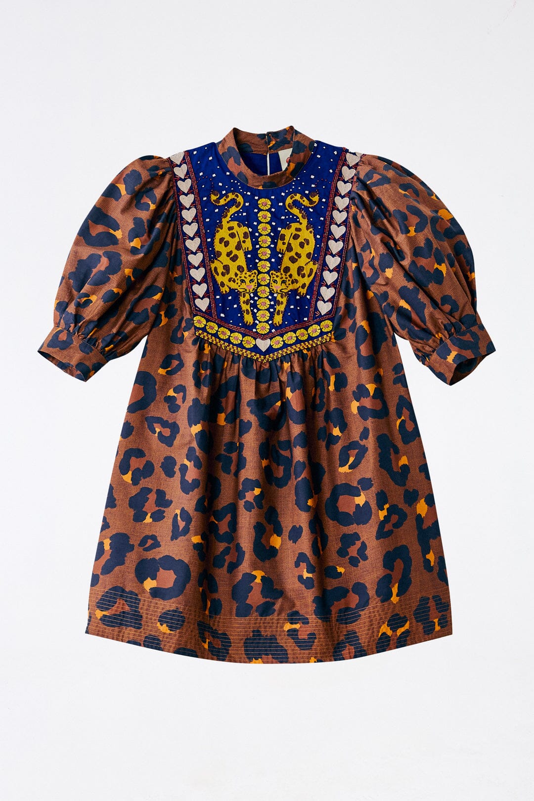 Caramel Maxi Leopard Mini Dress