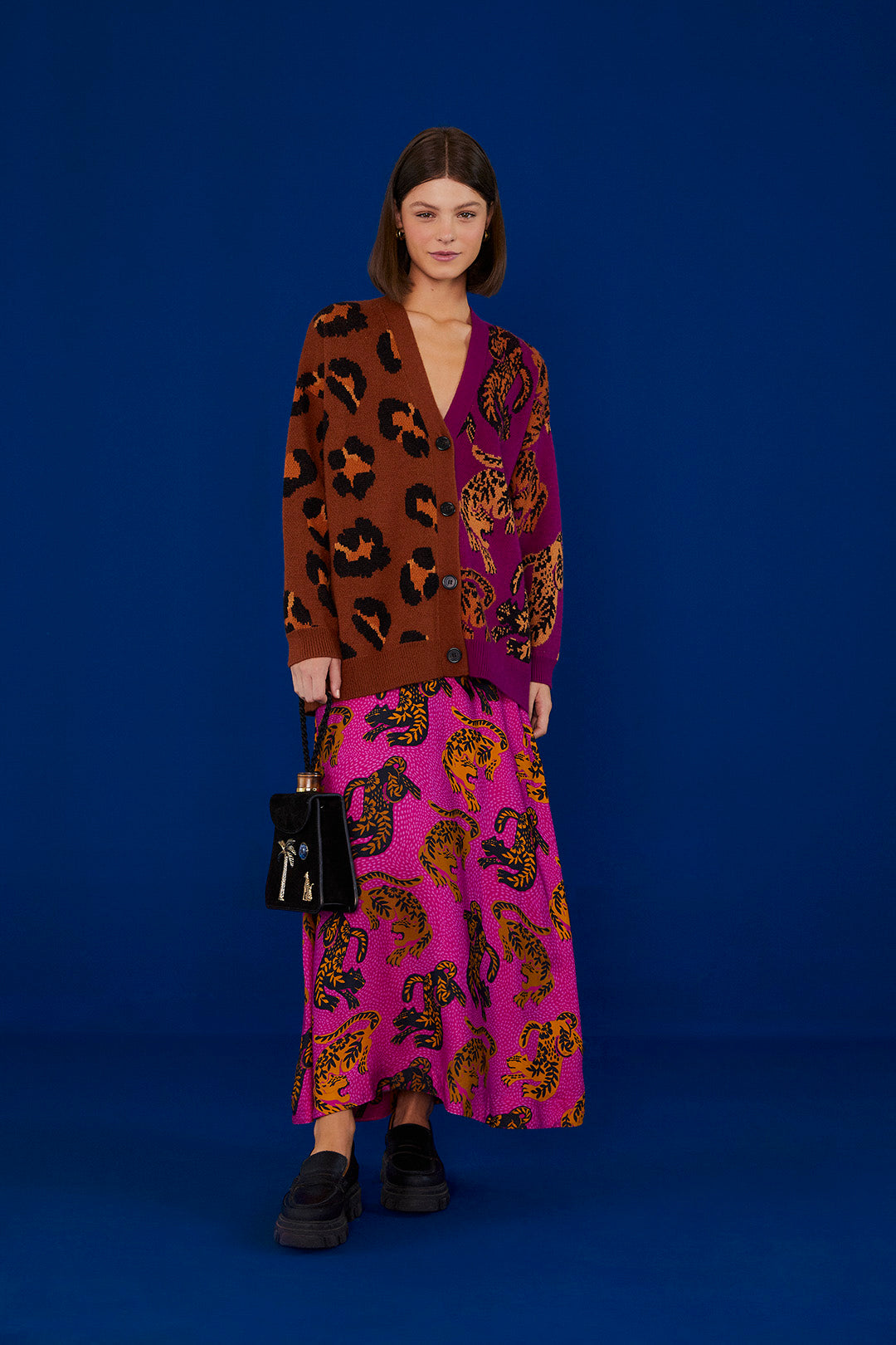 Pink Wild Leopards Lenzing™ Ecovero™ Viscose Maxi Skirt
