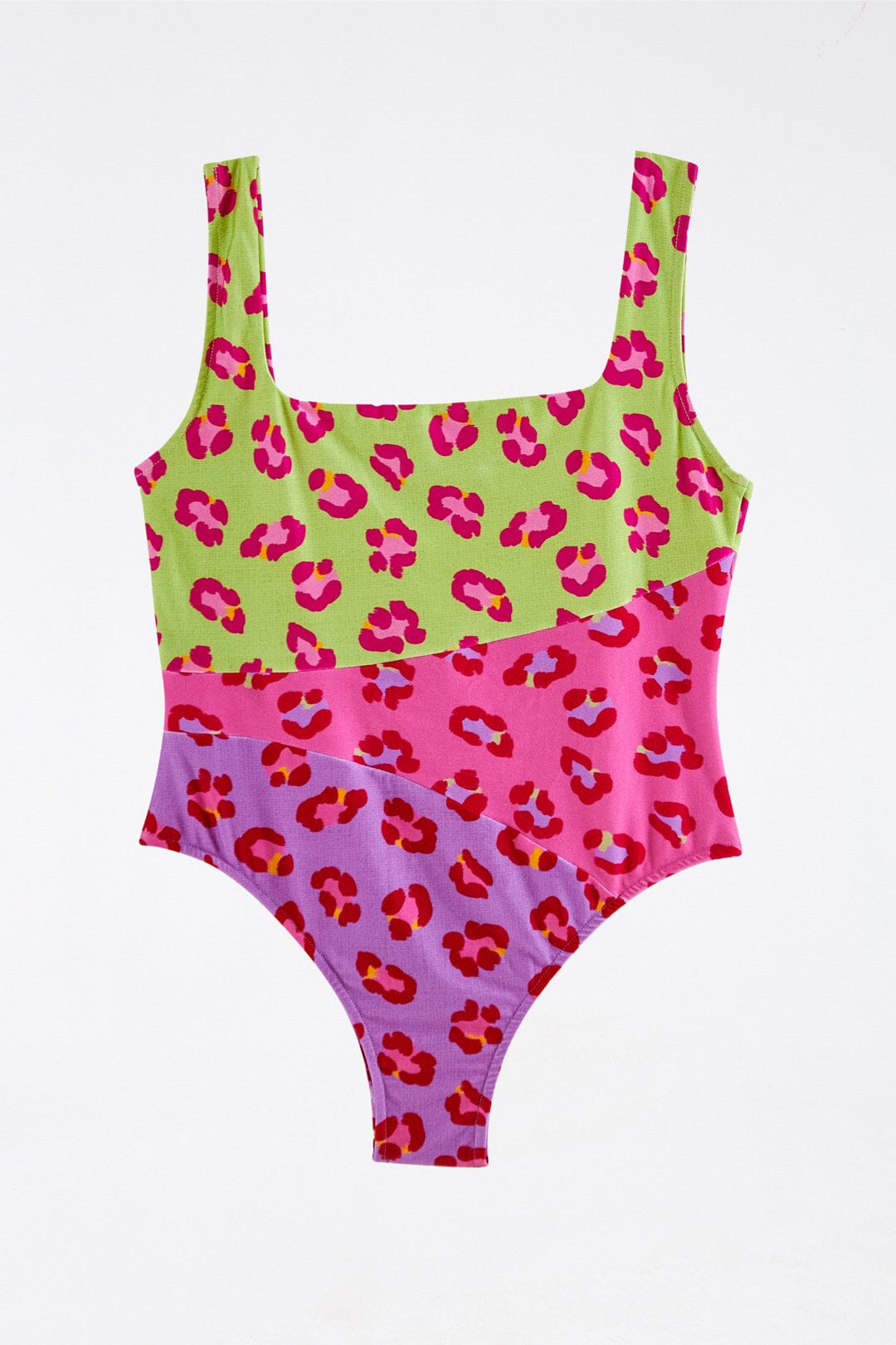 Maxi Leopard Patch One Piece Swimsuit FARM Rio