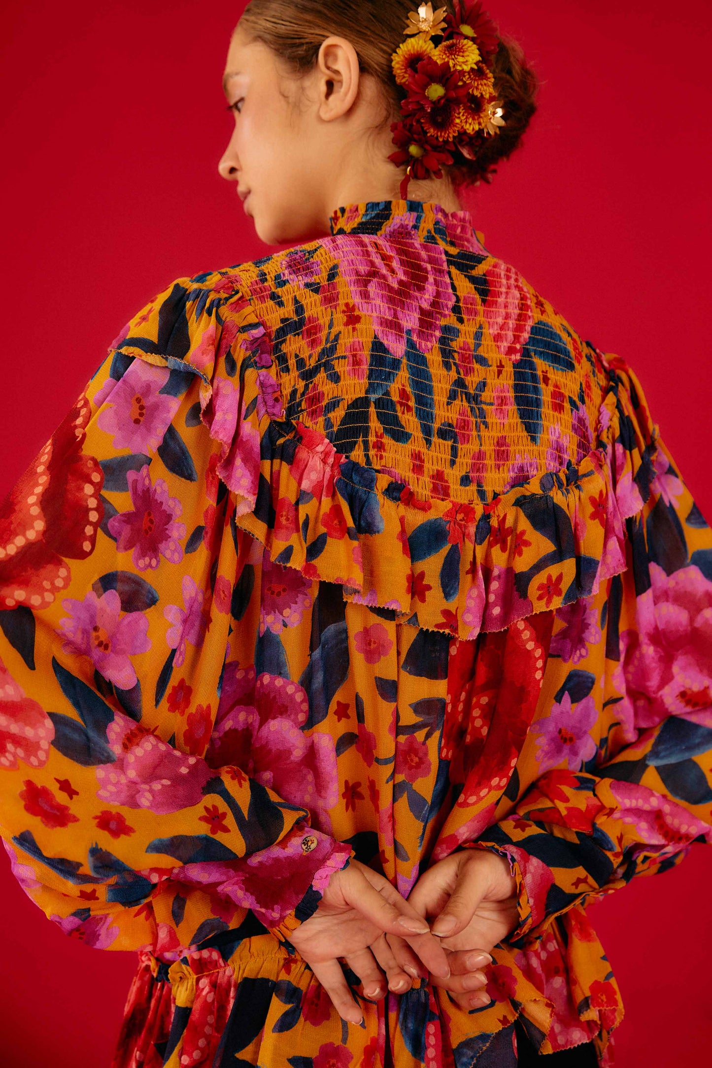 Yellow Floral Dream Blouse FARM Rio