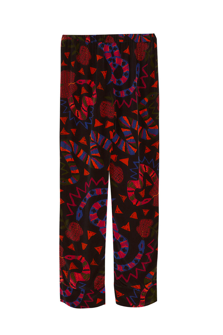 Black Jungle Fruits Pajama Pants