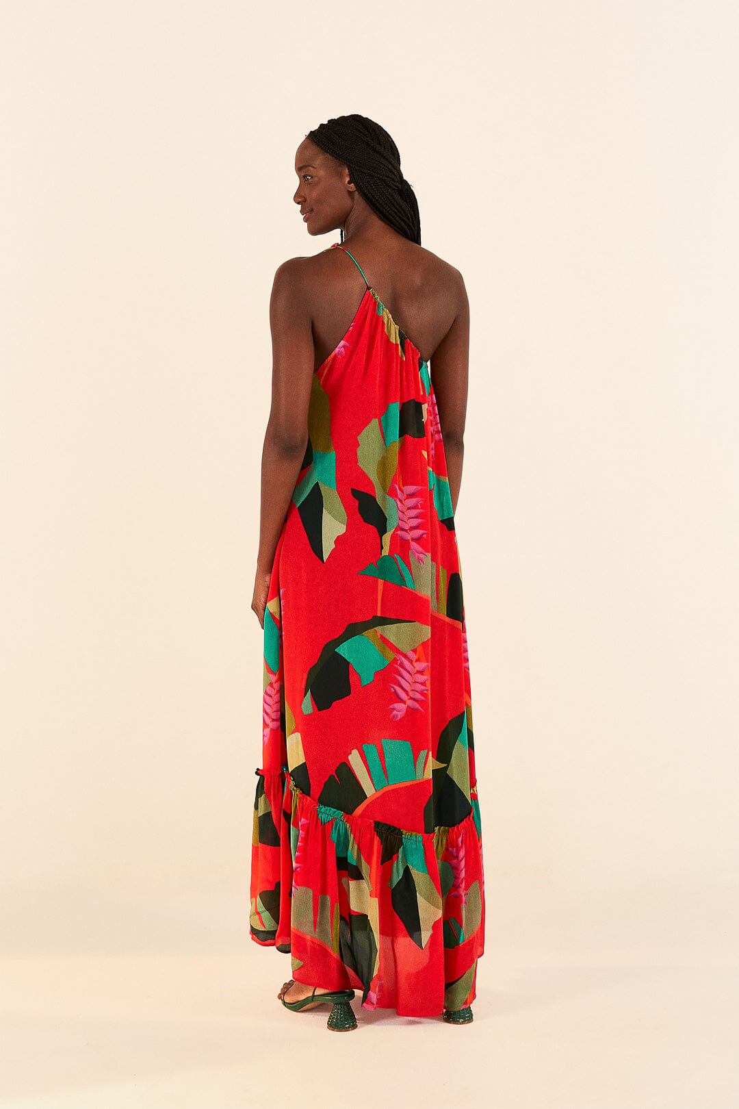 Red Heliconia Maxi Dress