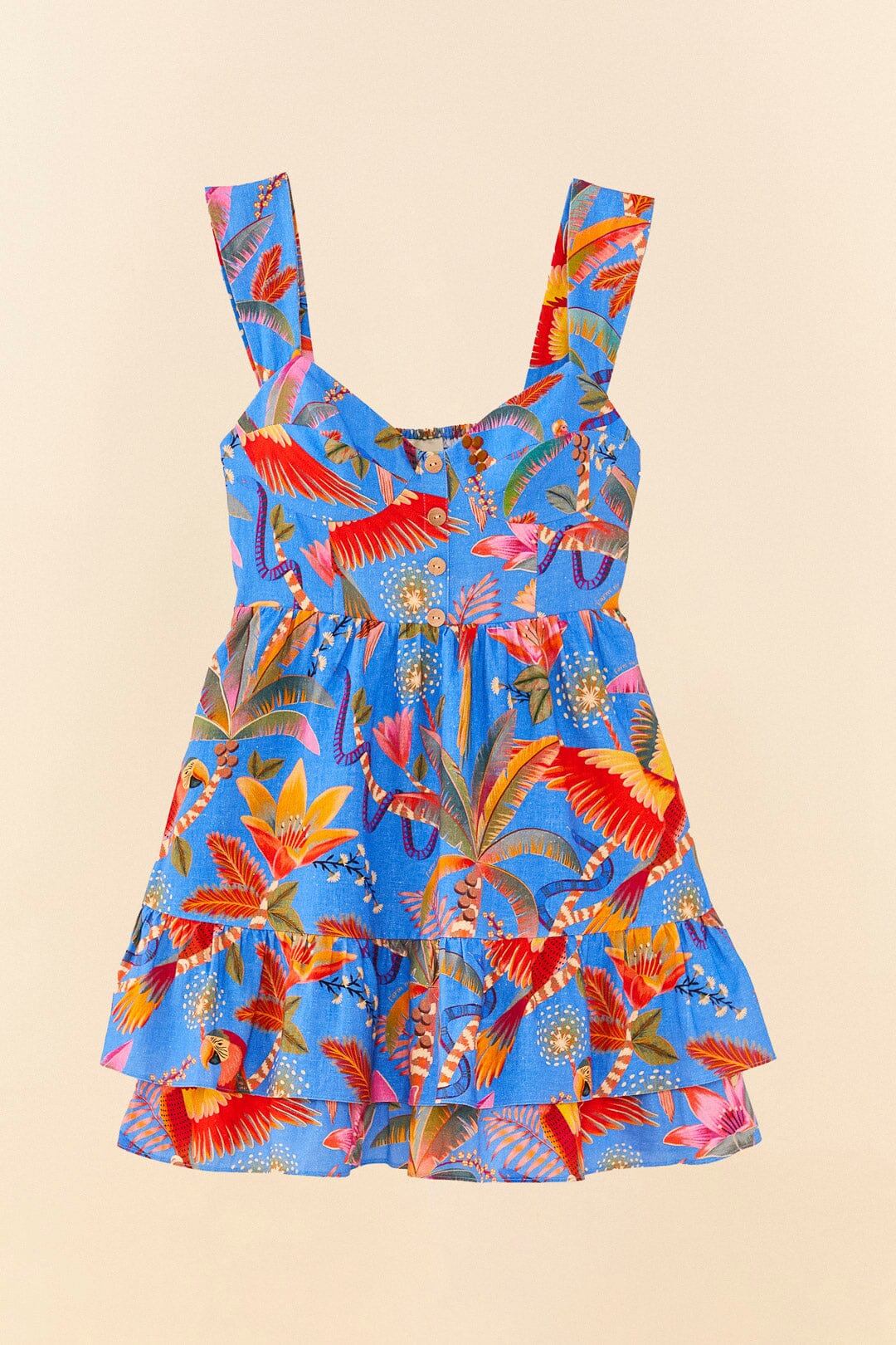 Blue Macaw Party Mini Dress