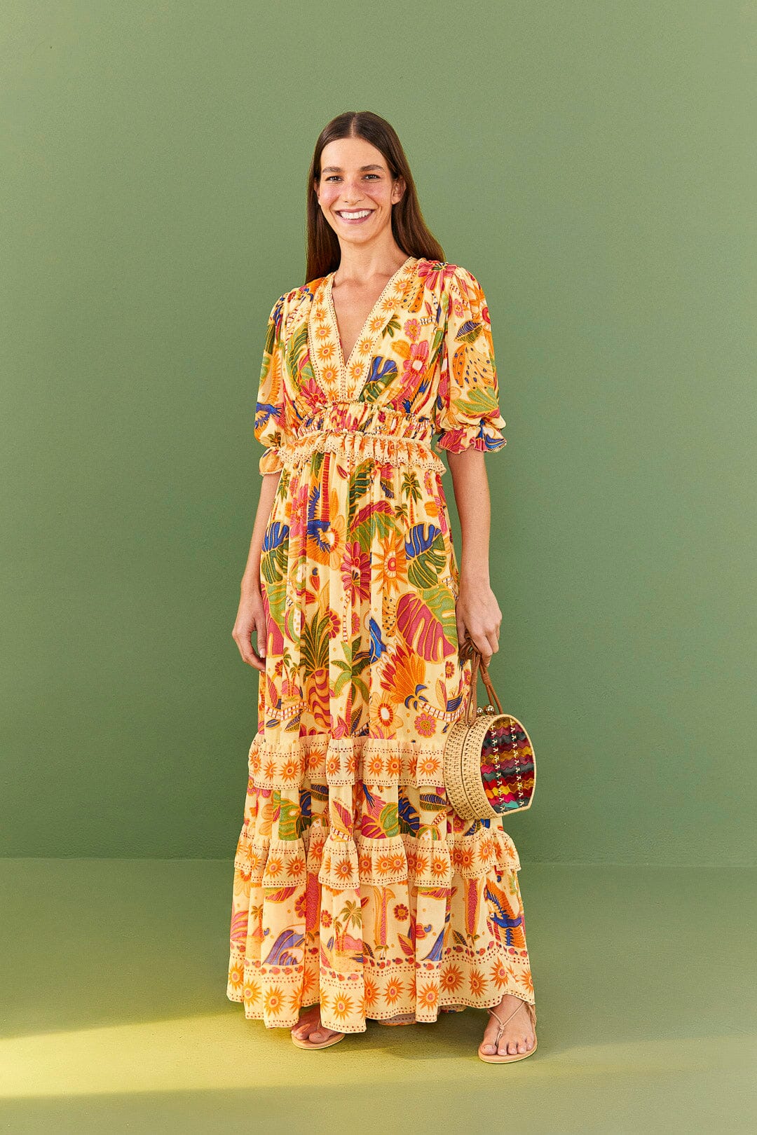 Yellow Rio Tapestry Maxi Dress