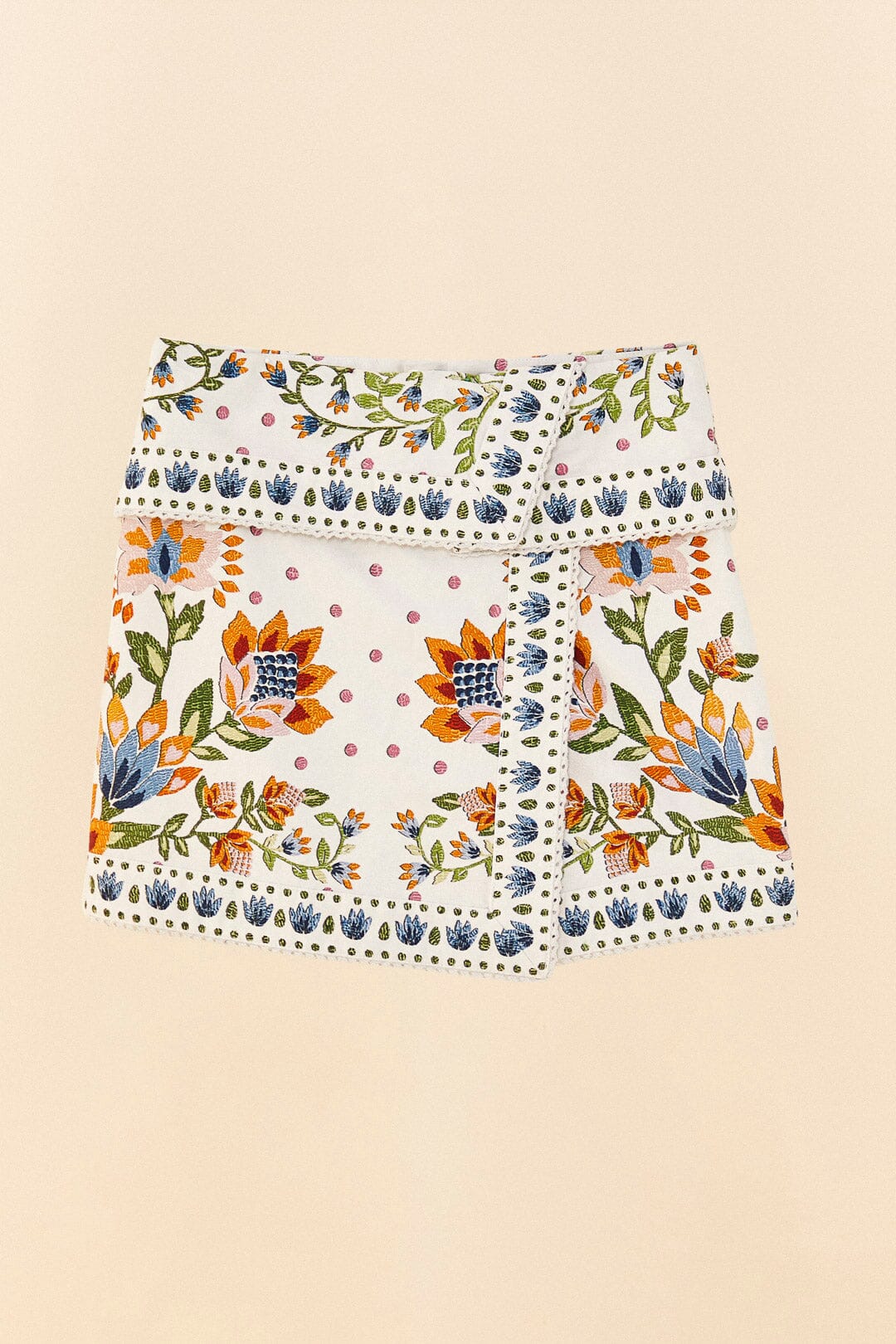 White Summer Garden Mini Skirt