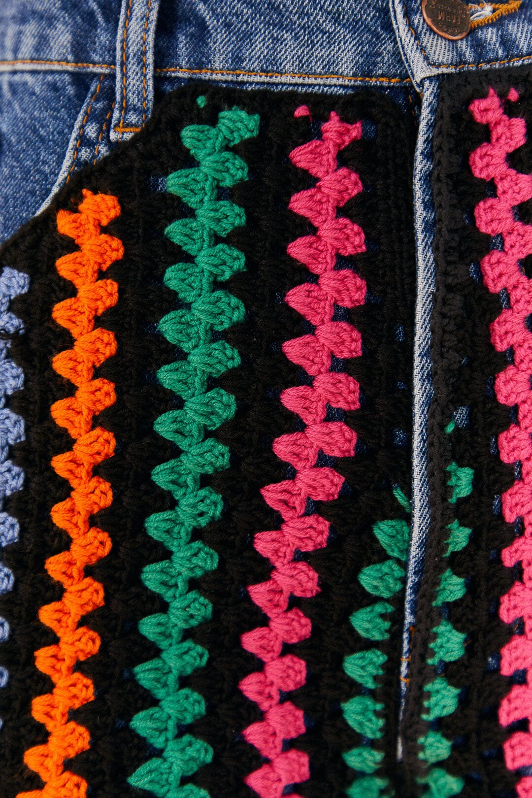Crochet Denim Shorts