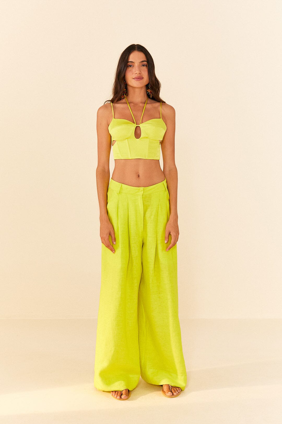 Lime Green Pants FARM Rio