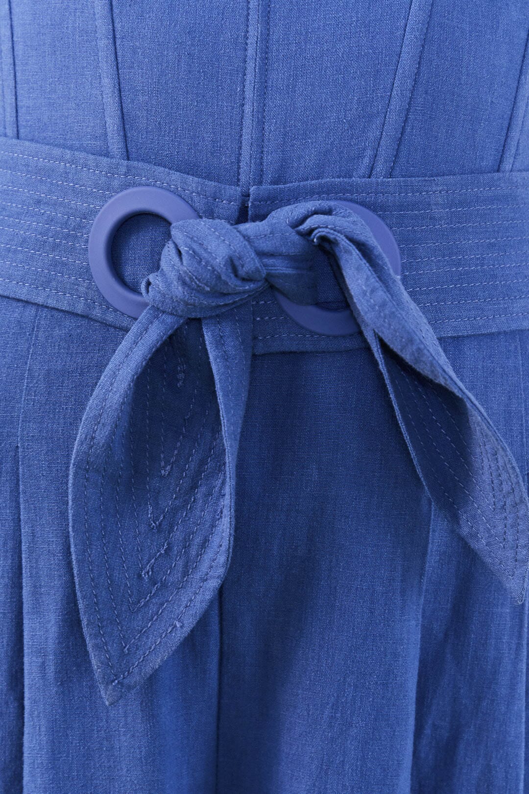 Dark Blue Belted Jumpsuit