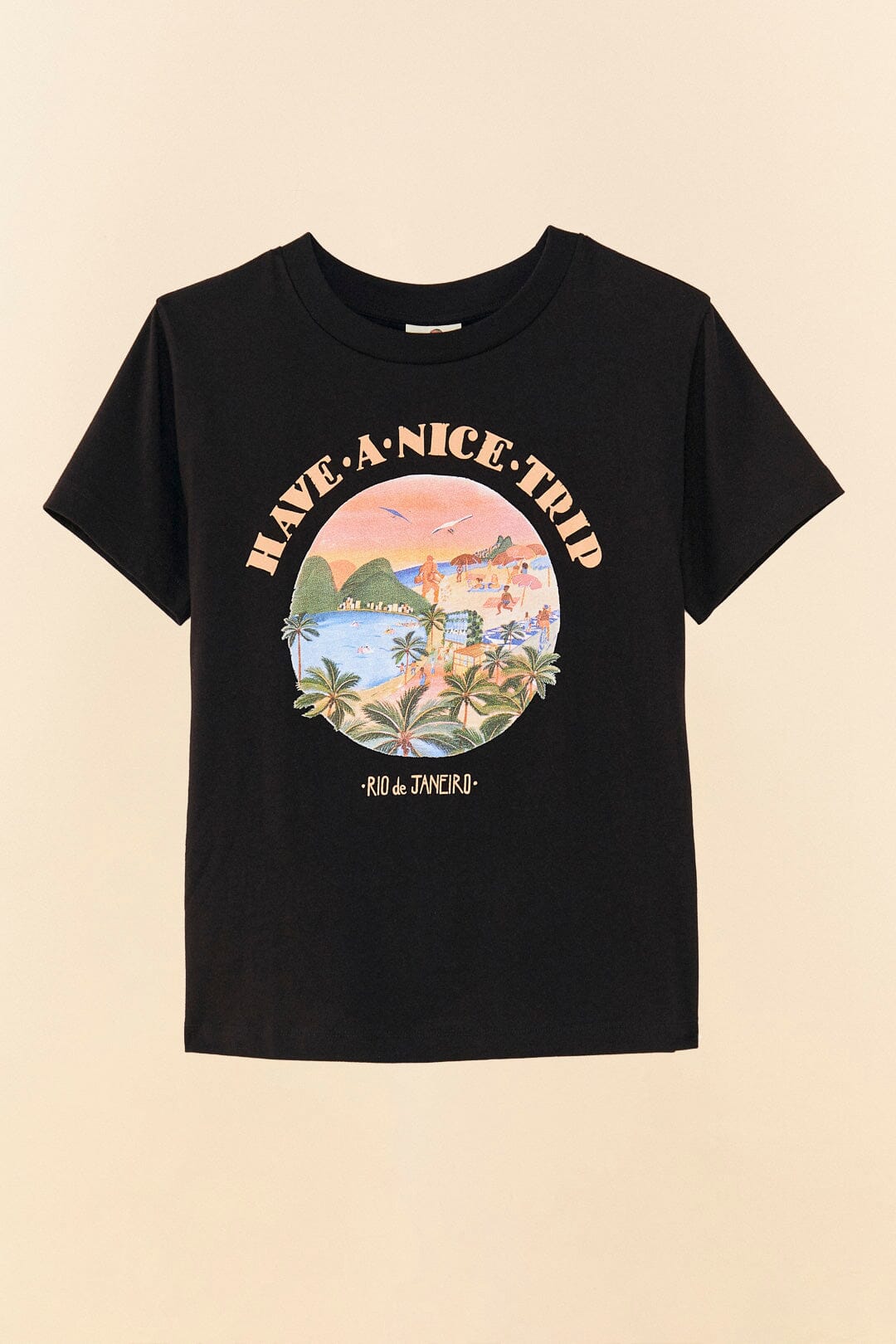 Black Have A Nice Trip Organic Cotton T-Shirt