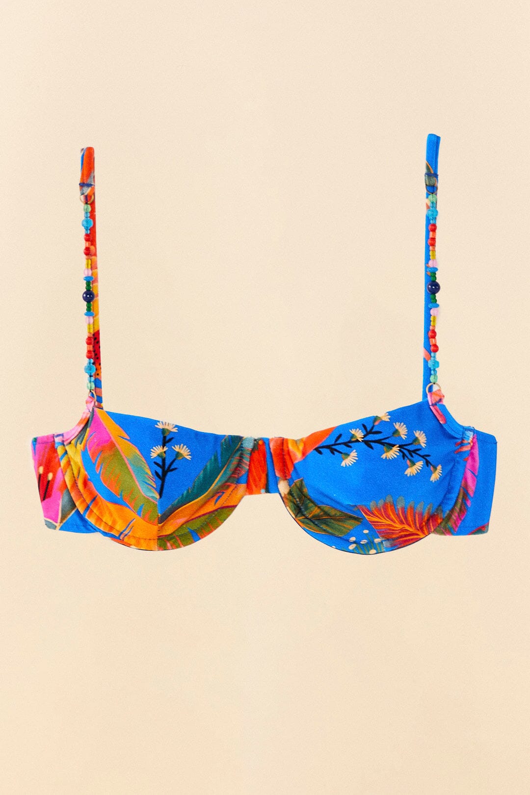 Blue Macaw Party Underwire Bikini Top