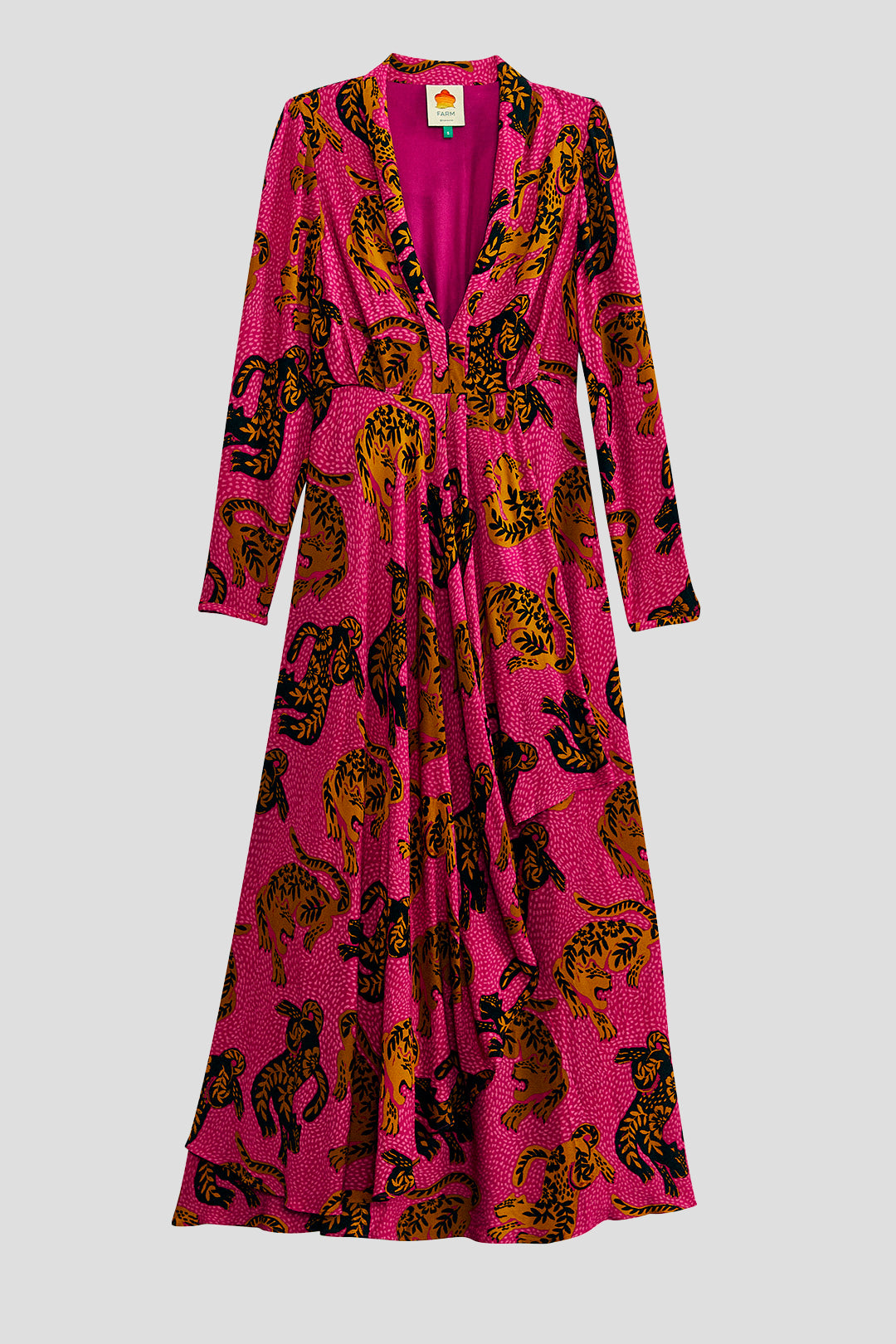 Pink Wild Leopards Maxi Dress