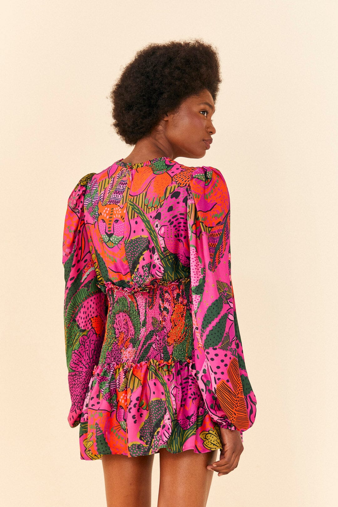 Pink Cool Leopards Lenzing™ Ecovero™ Viscose Mini Dress