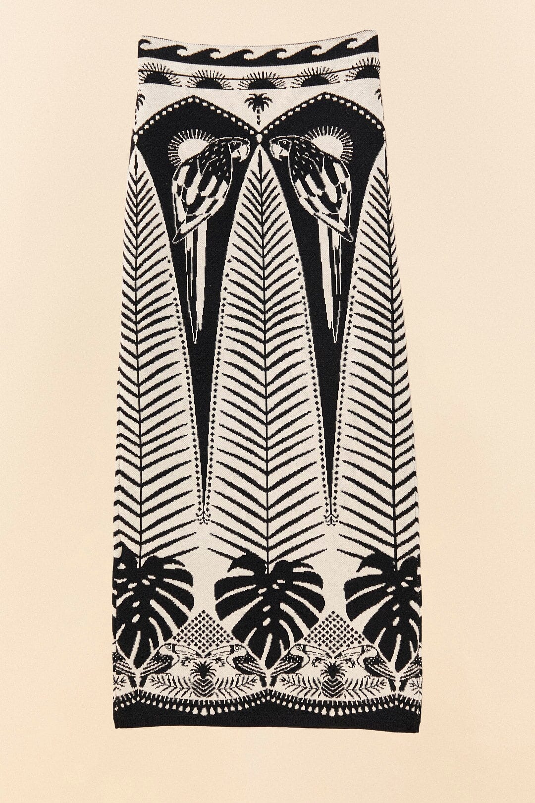 Black Macaw Elegance Knit Skirt