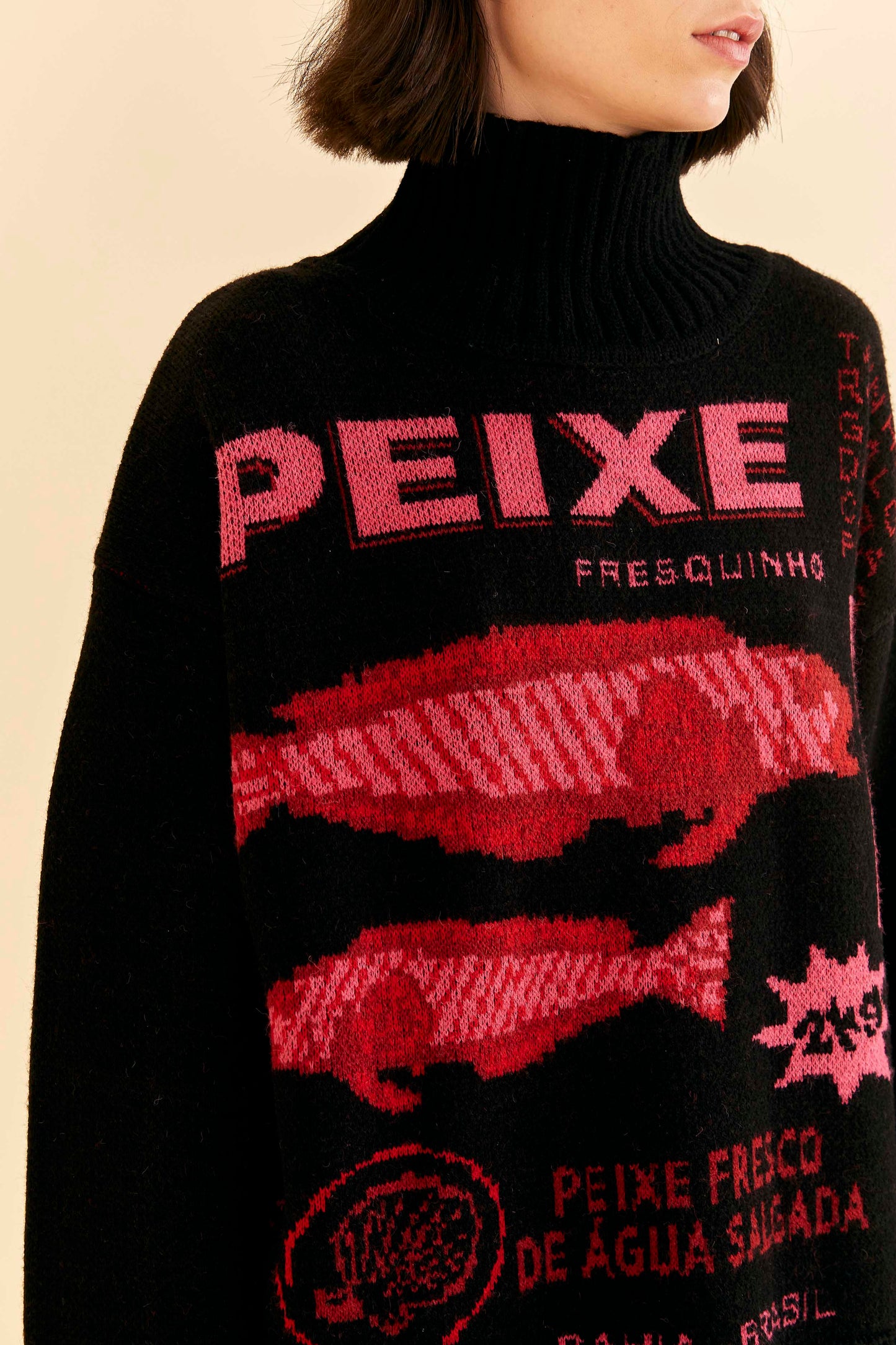 Black Peixe Knit Sweater