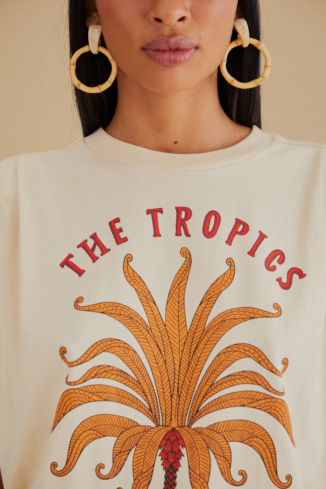 The Tropics Pleat Organic Cotton T-Shirt