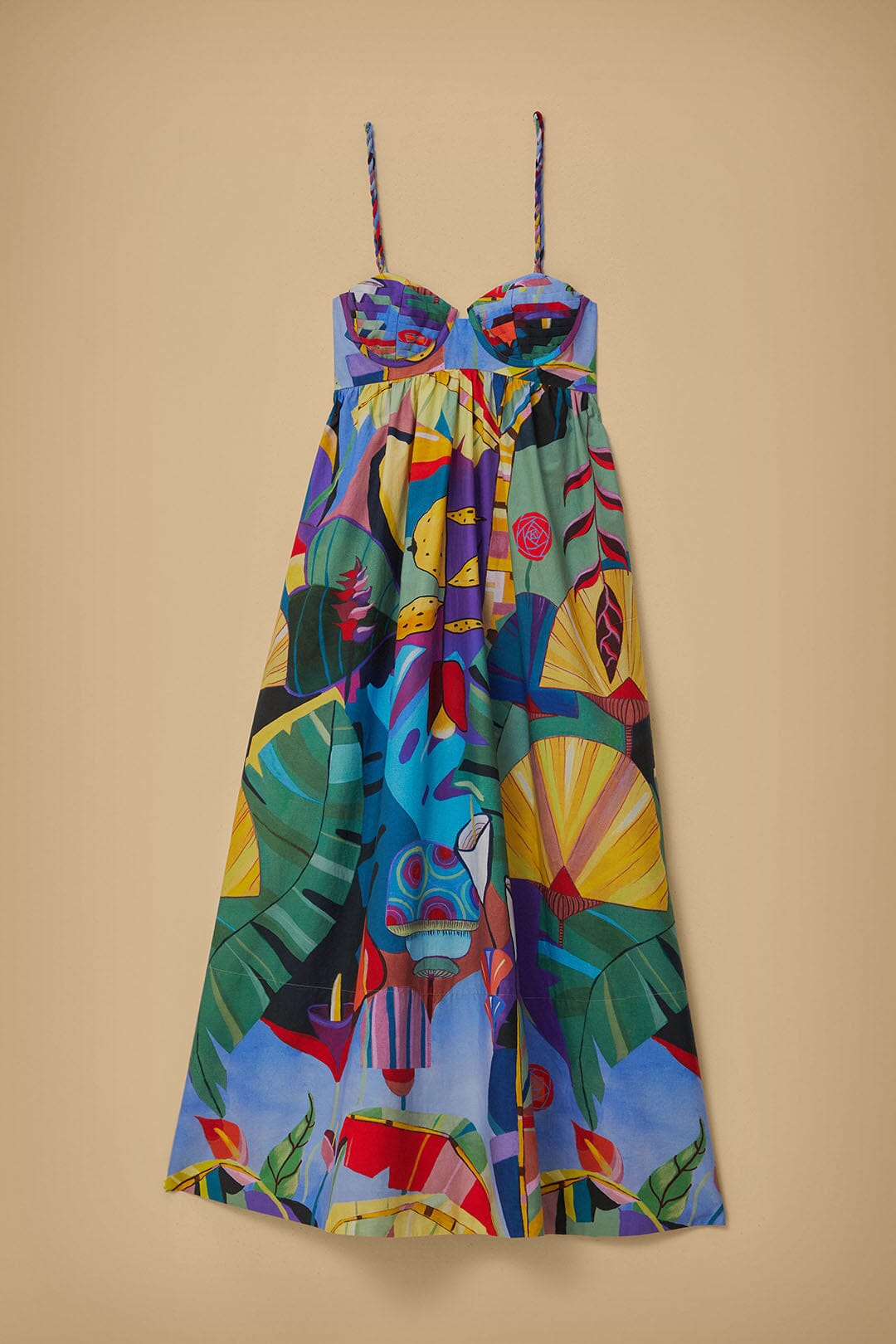 Tropical Scenario Sleeveless Maxi Dress