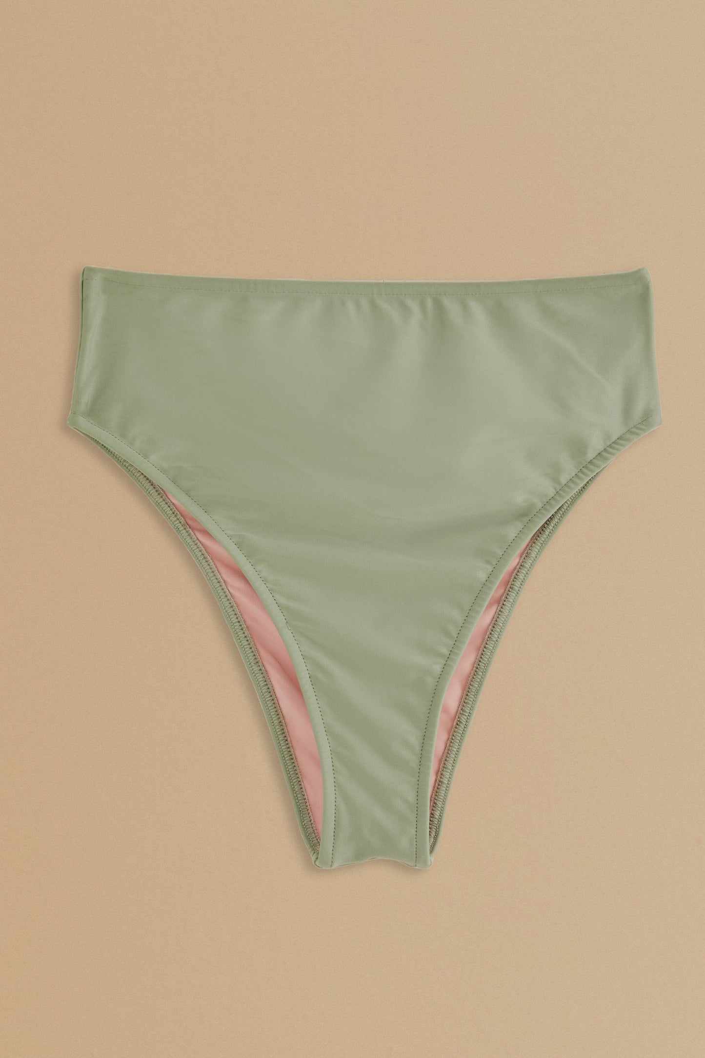 Green High Waisted Bikini Bottom